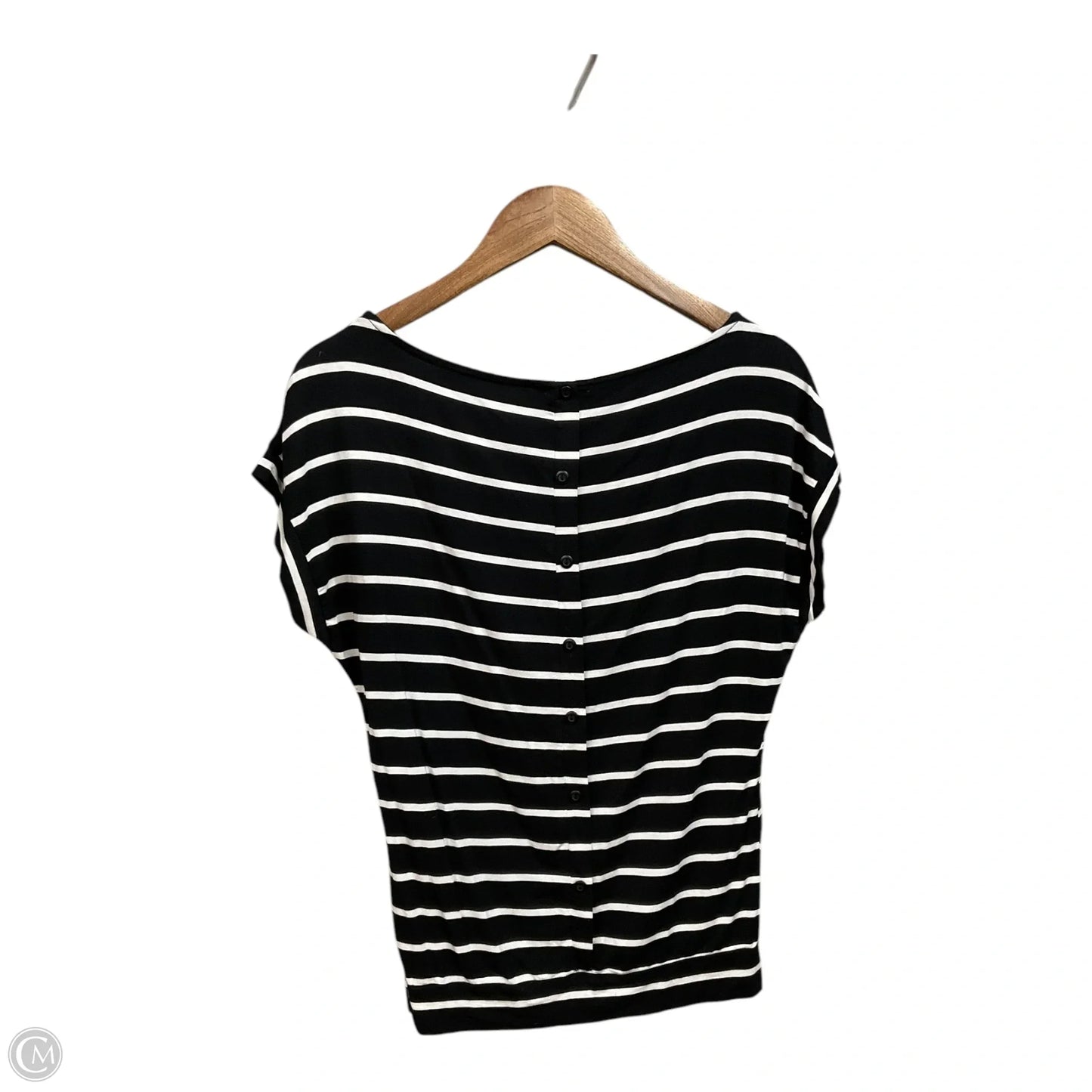 Top Short Sleeve By White House Black Market In Black & White, Size: Xs