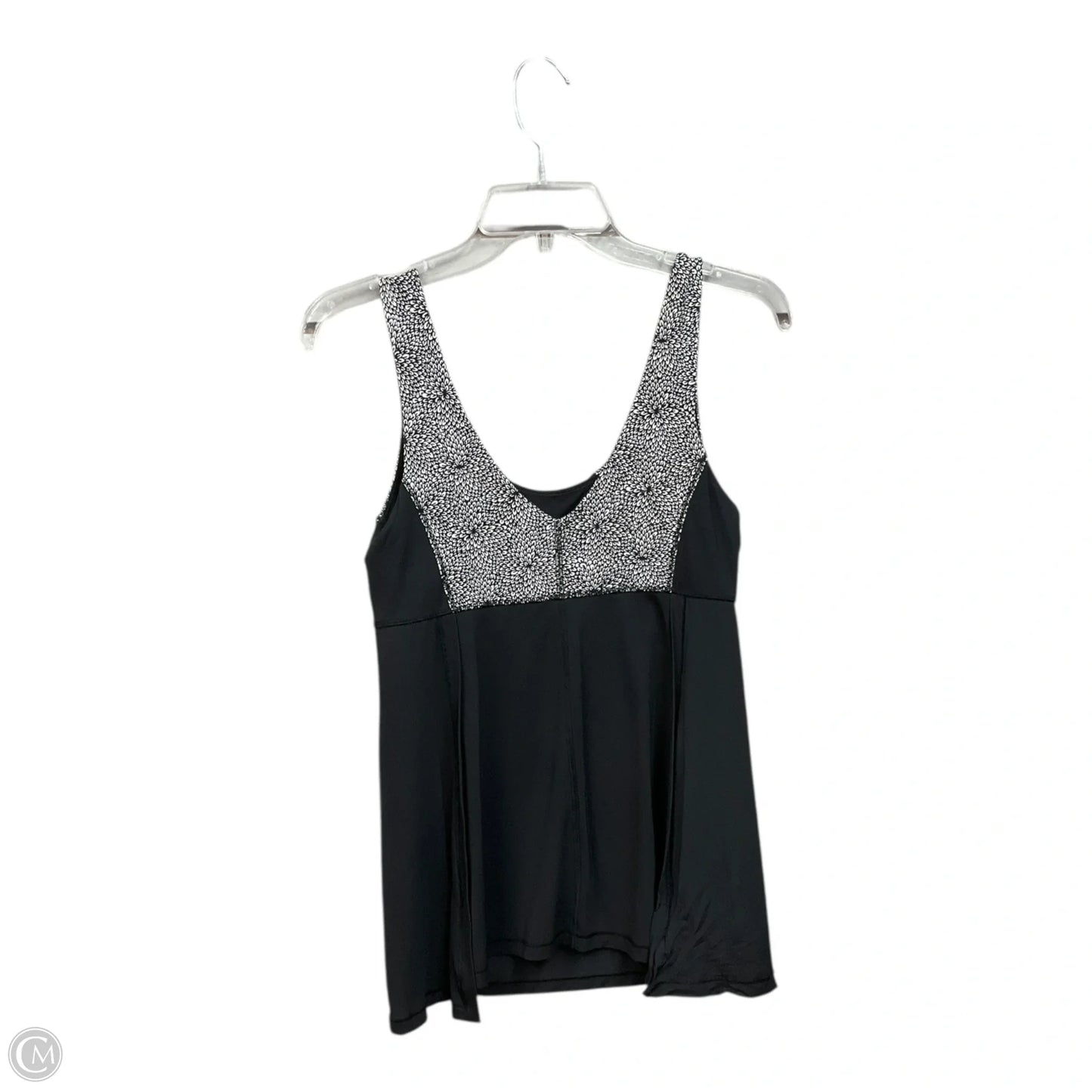 Athletic Tank Top By Lululemon In Black & White, Size: M