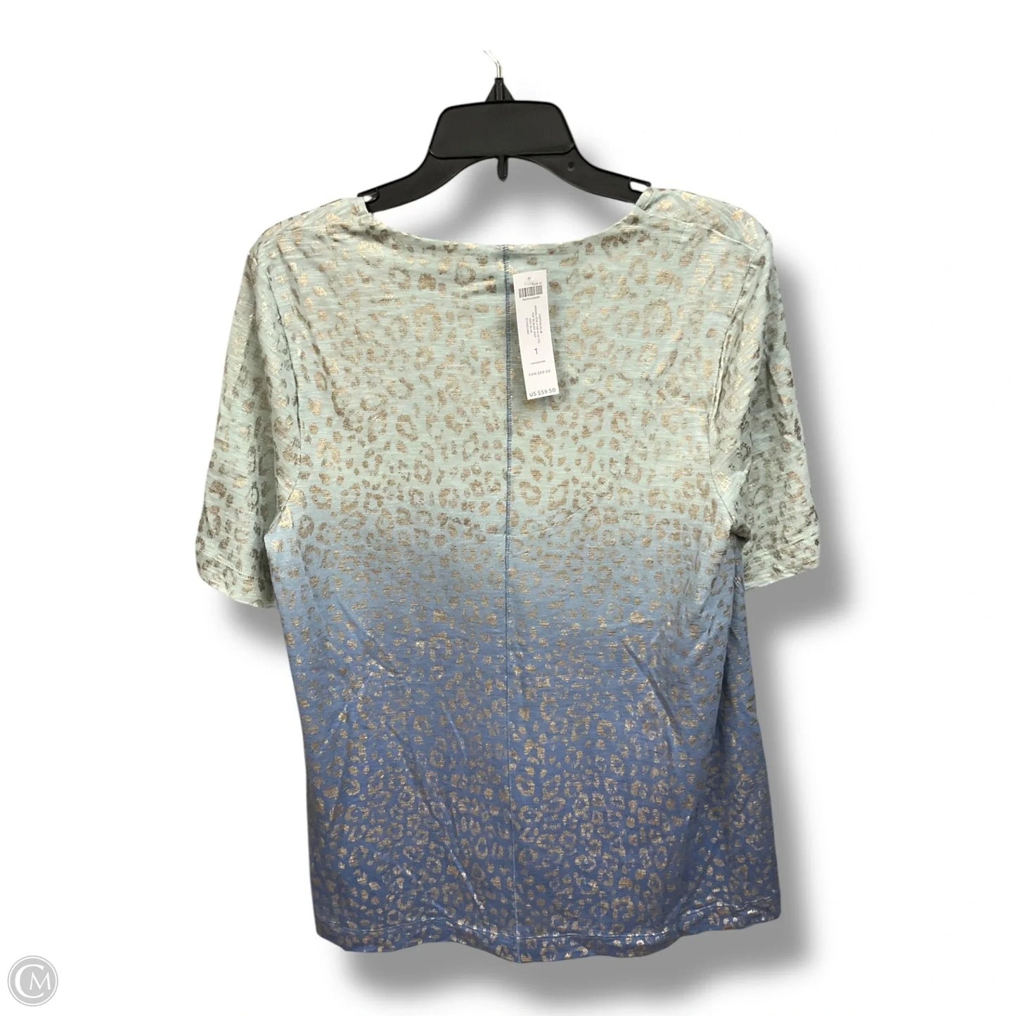 Top Short Sleeve By Chicos In Blue, Size: M