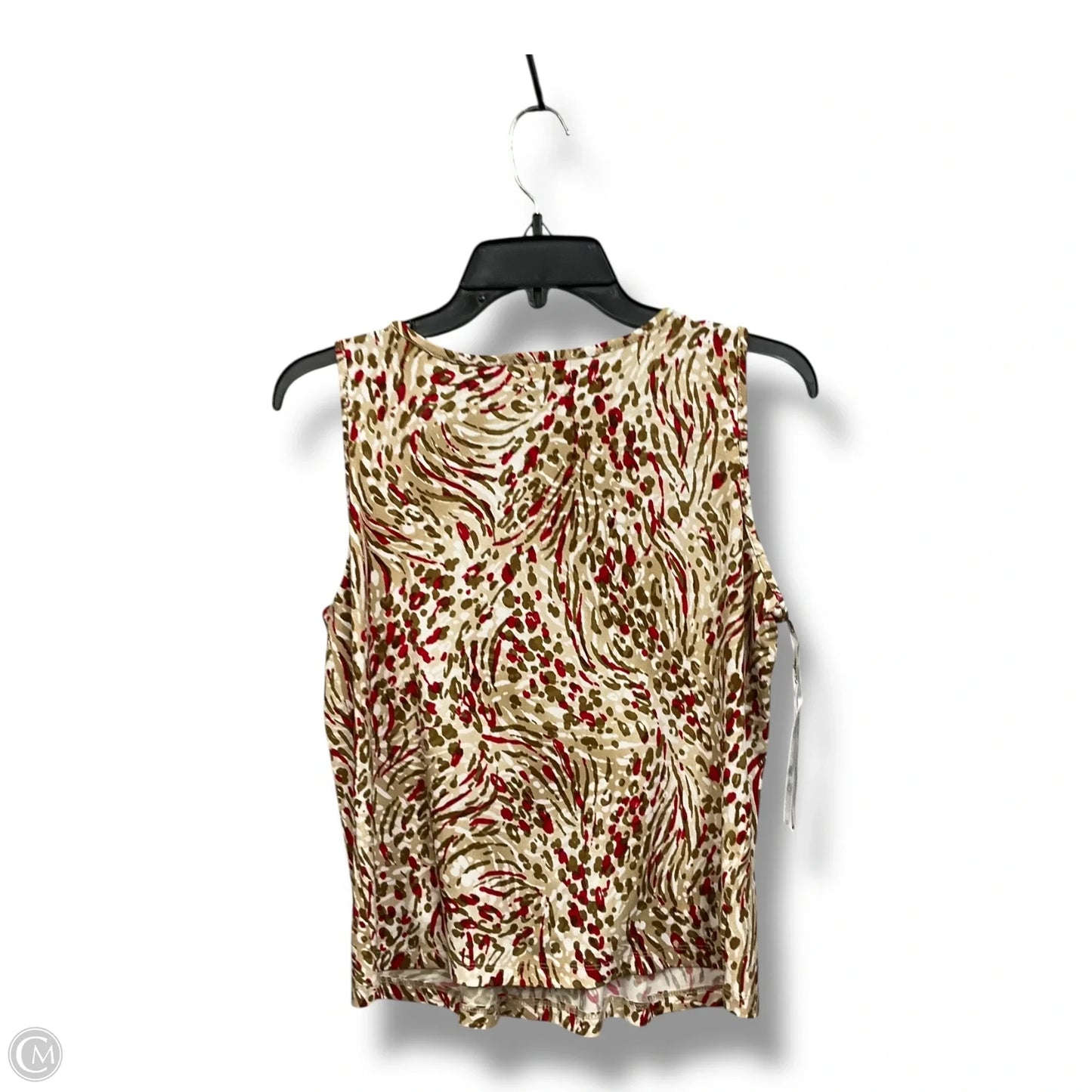 Top Sleeveless By Calvin Klein Performance In Brown & Red, Size: Xs
