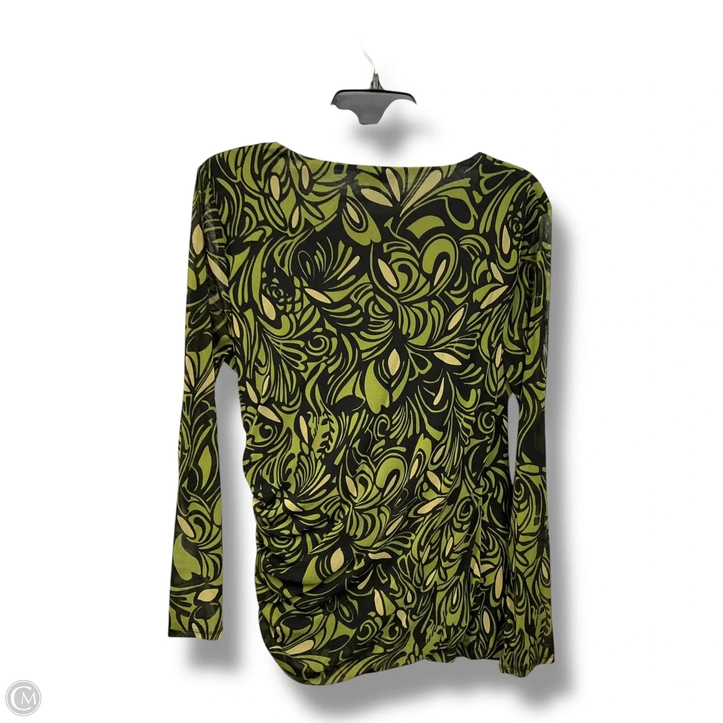 Top Long Sleeve By Apt 9 In Black & Green, Size: L