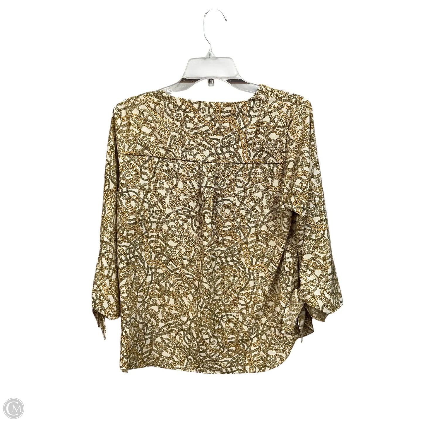 Top Long Sleeve Designer By Michael Kors In Yellow, Size: M