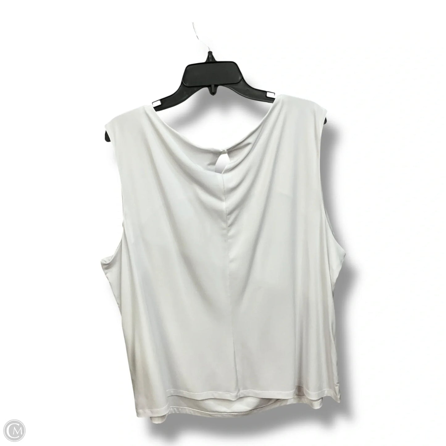 Top Sleeveless By Calvin Klein Performance In White, Size: 3x