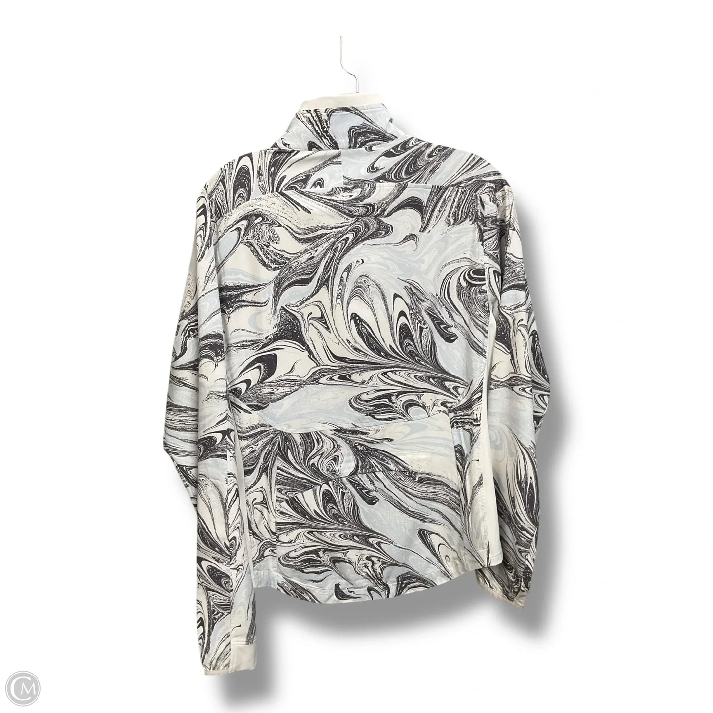 Athletic Jacket By Athleta In Grey & White, Size: M