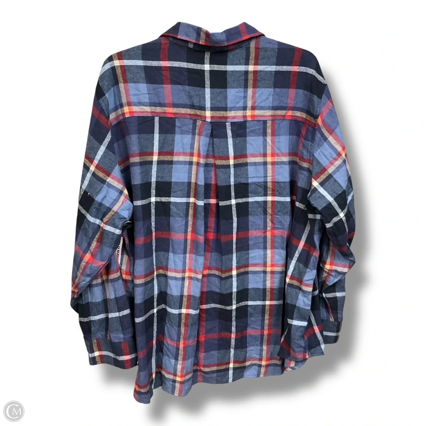 Blouse Long Sleeve By Old Navy In Blue, Size: 3x
