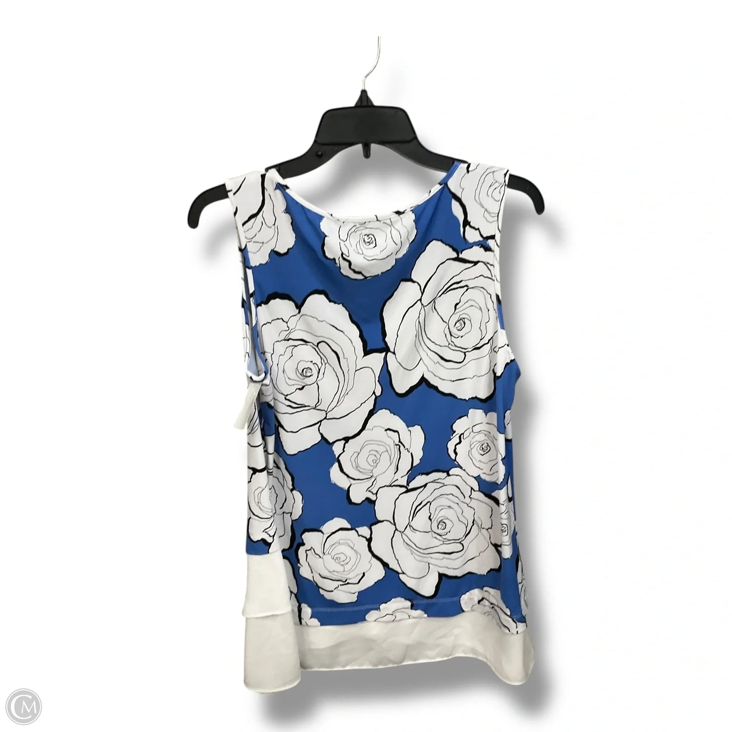 Top Sleeveless By Joseph Ribkoff In Blue & White, Size: M