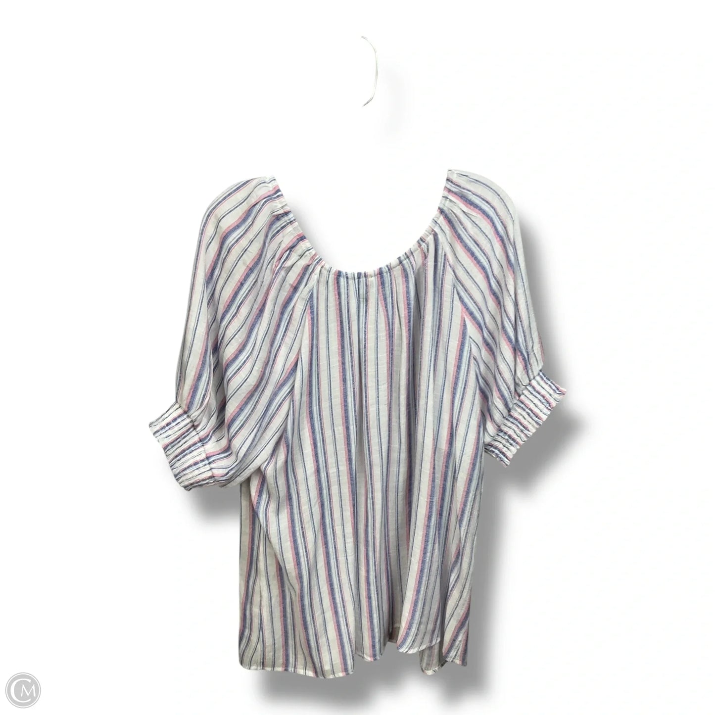 Top Short Sleeve By Tamara H In Striped Pattern, Size: 1x