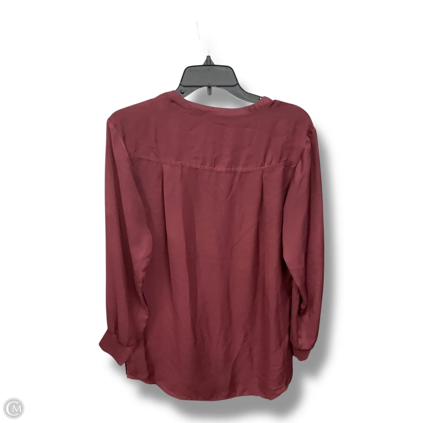 Top Long Sleeve By A New Day In Maroon, Size: S