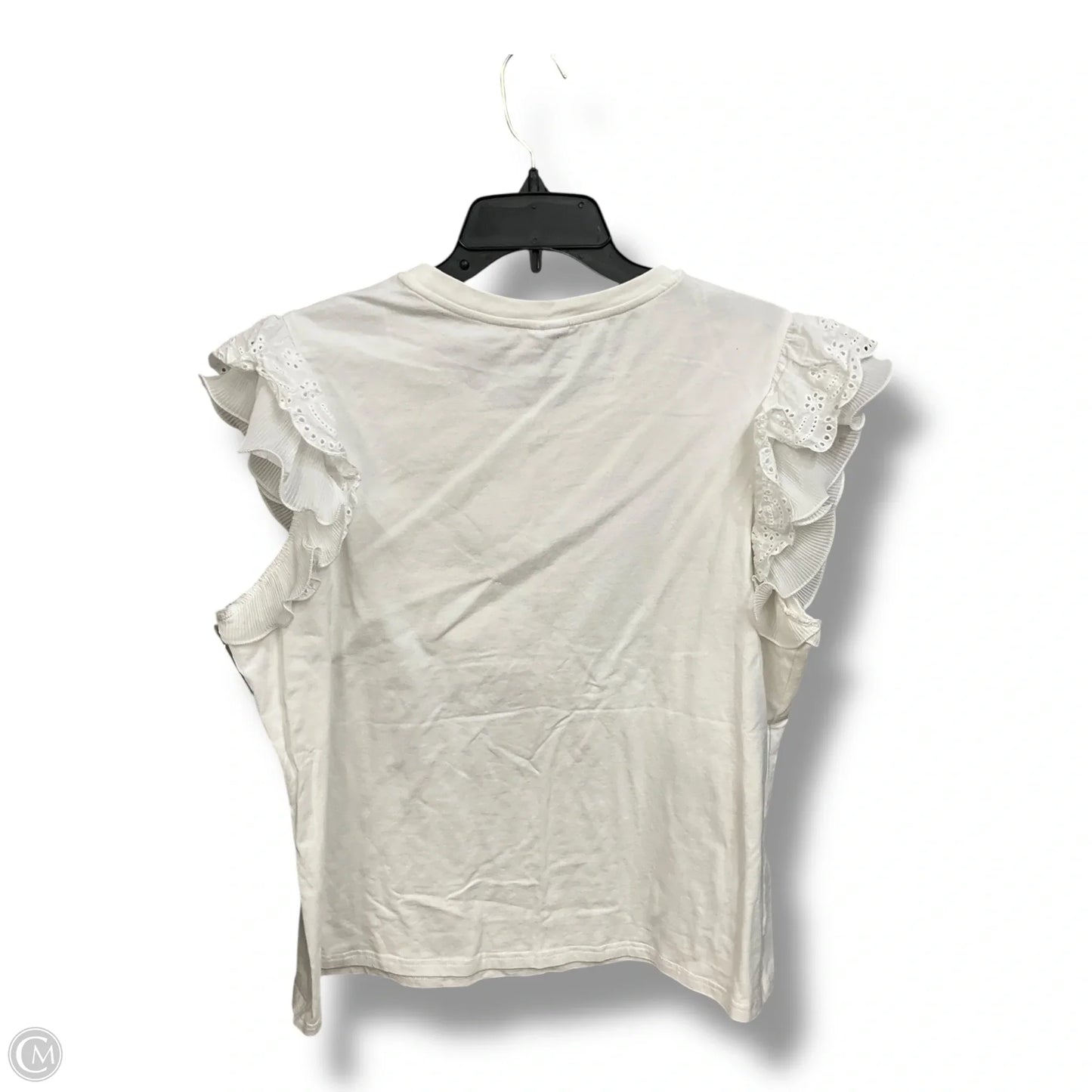 Top Sleeveless By Grace + Karma In White, Size: 1x