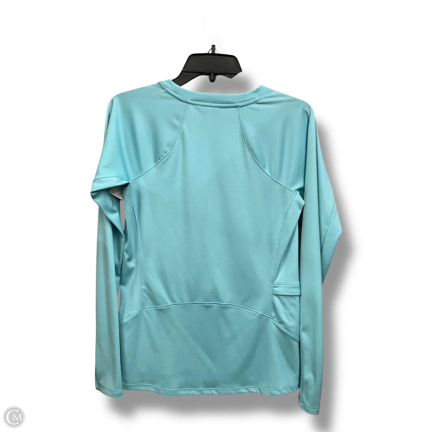 Athletic Top Long Sleeve Collar By Under Armour In Blue, Size: M