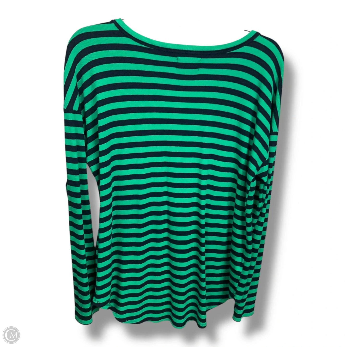 Top Long Sleeve By Lou And Grey In Striped Pattern, Size: M