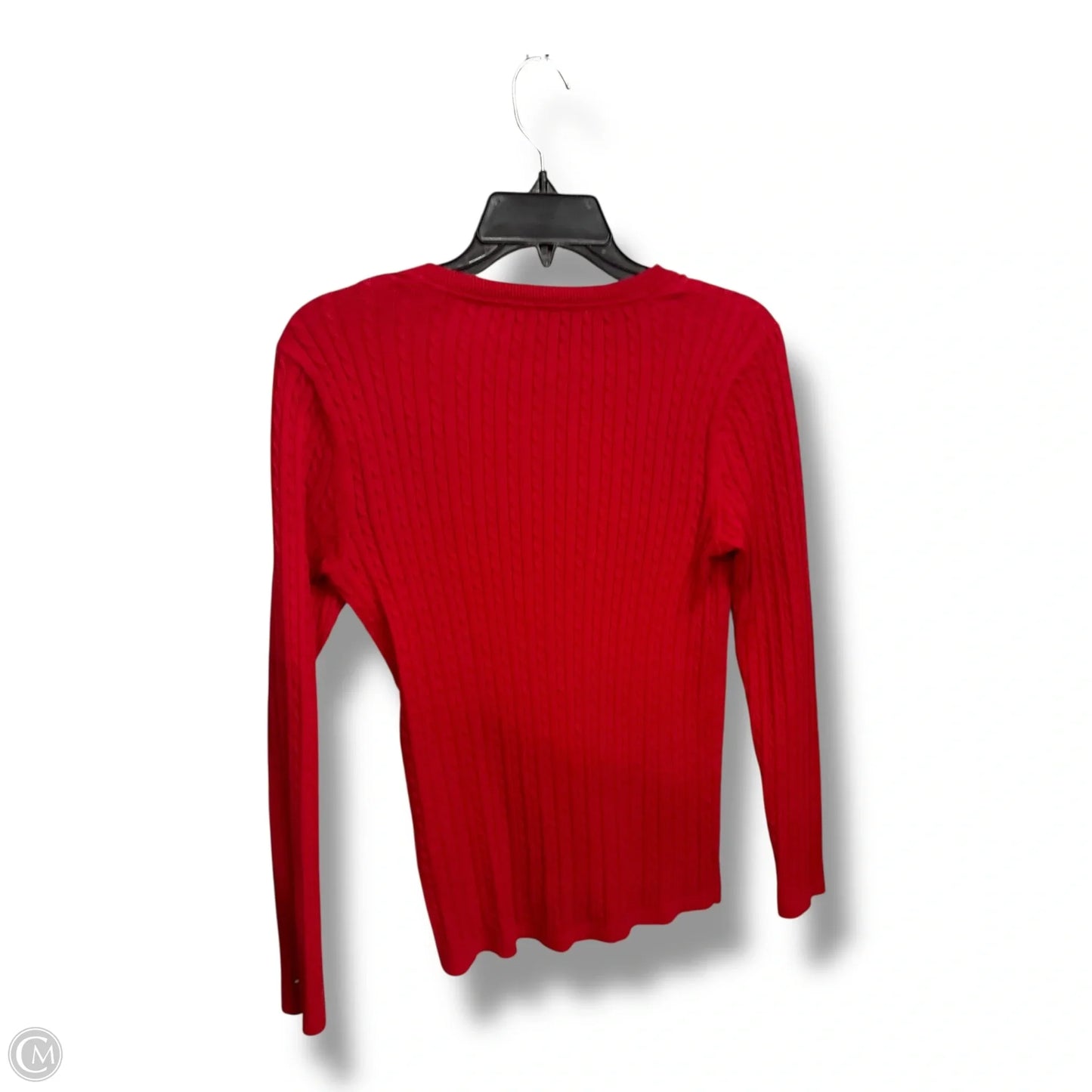 Top Long Sleeve By Tommy Hilfiger In Red, Size: M