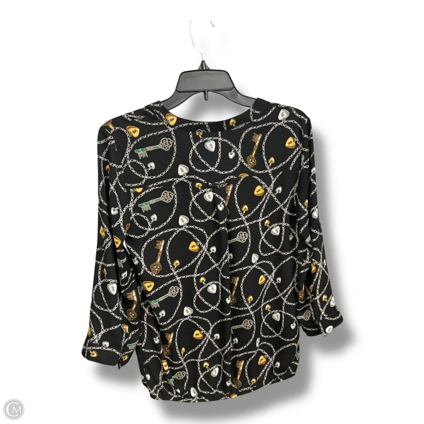 Blouse Long Sleeve By New York And Co In Black, Size: Xs