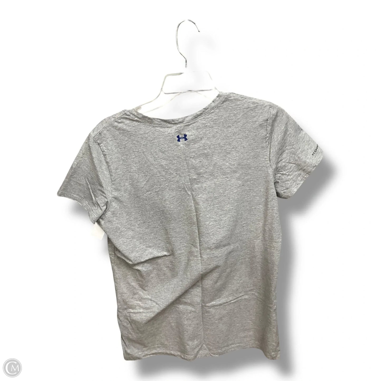 Athletic Top Short Sleeve By Under Armour In Grey, Size: L