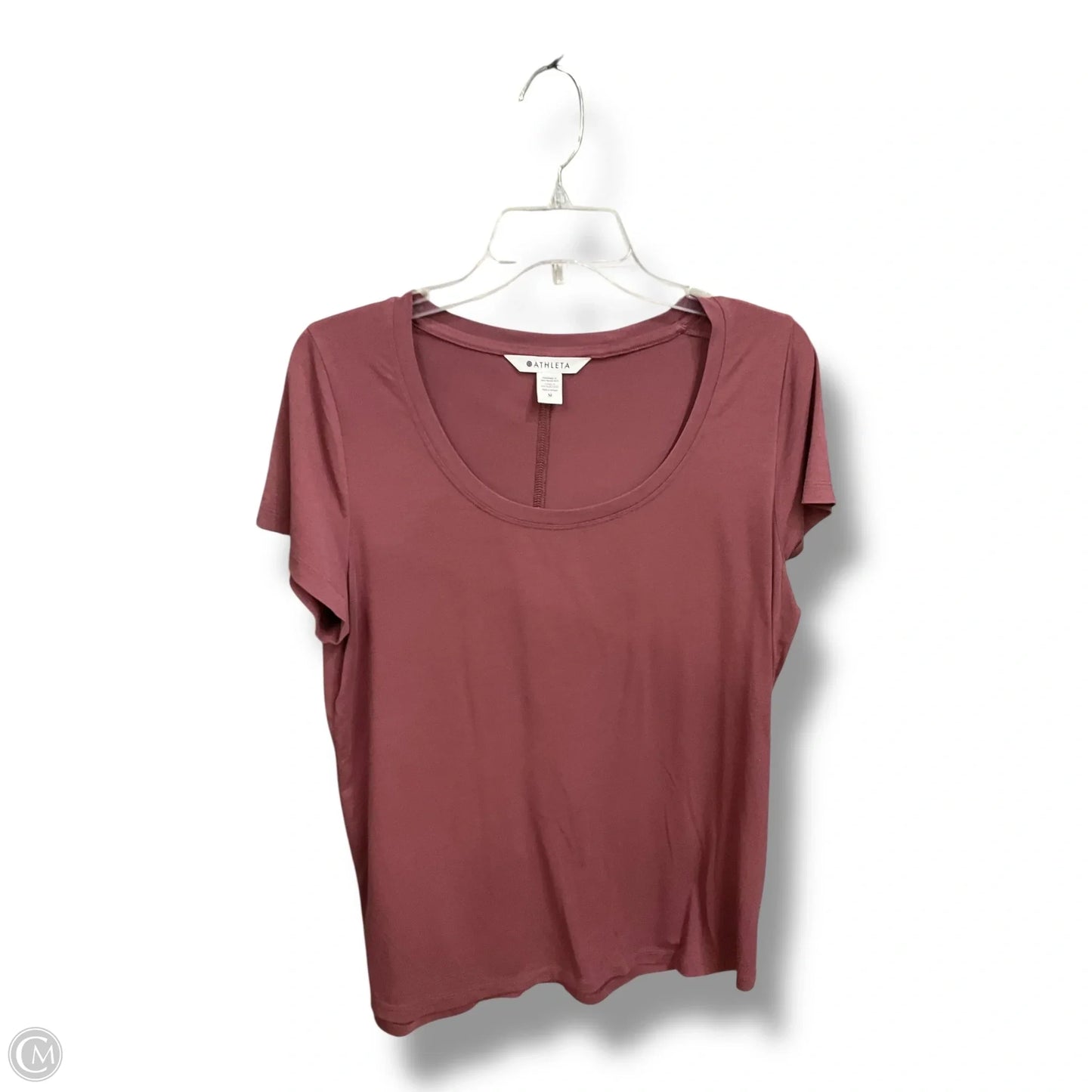 Athletic Top Short Sleeve By Athleta In Maroon, Size: M