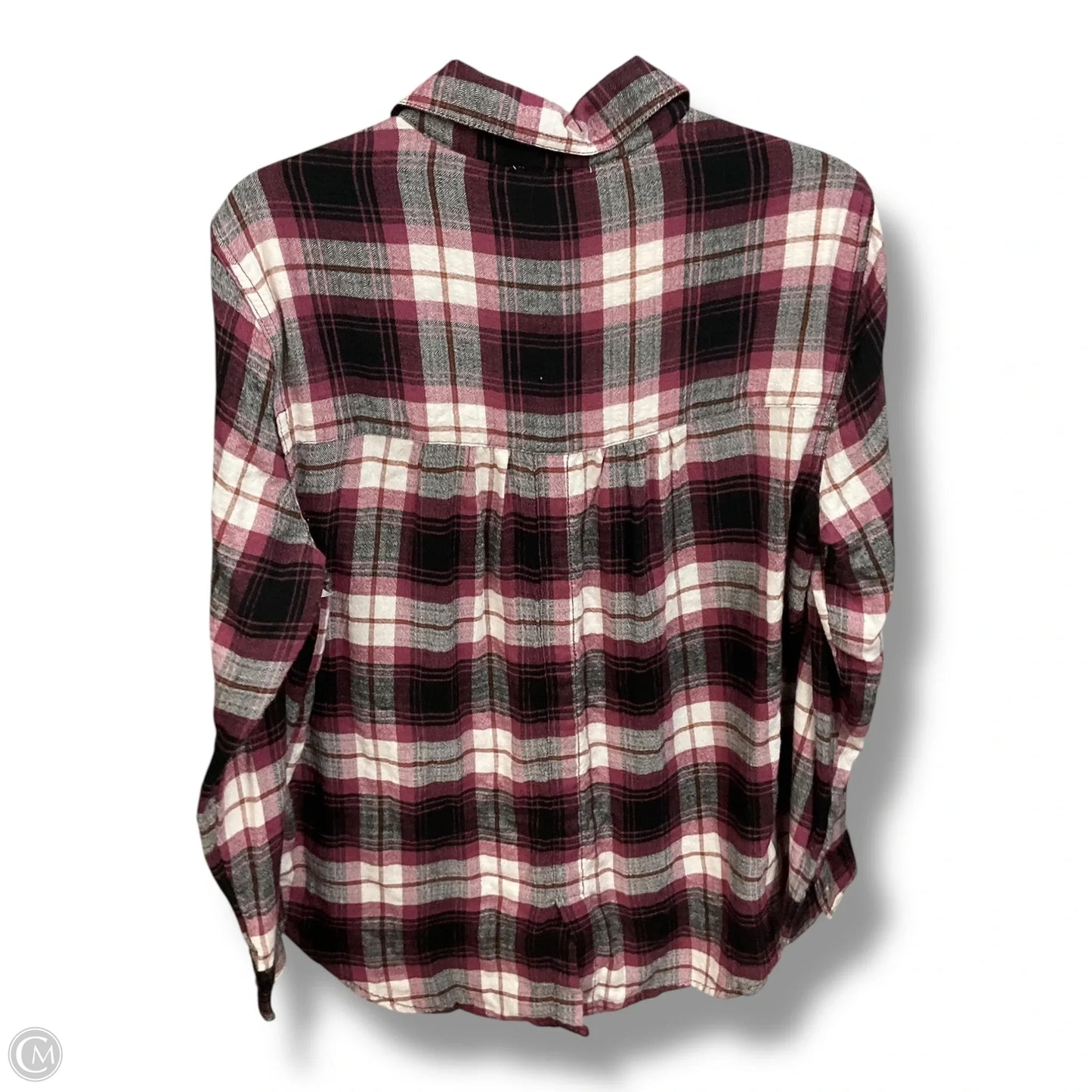 Tunic Long Sleeve By Beachlunchlounge In Plaid Pattern, Size: L