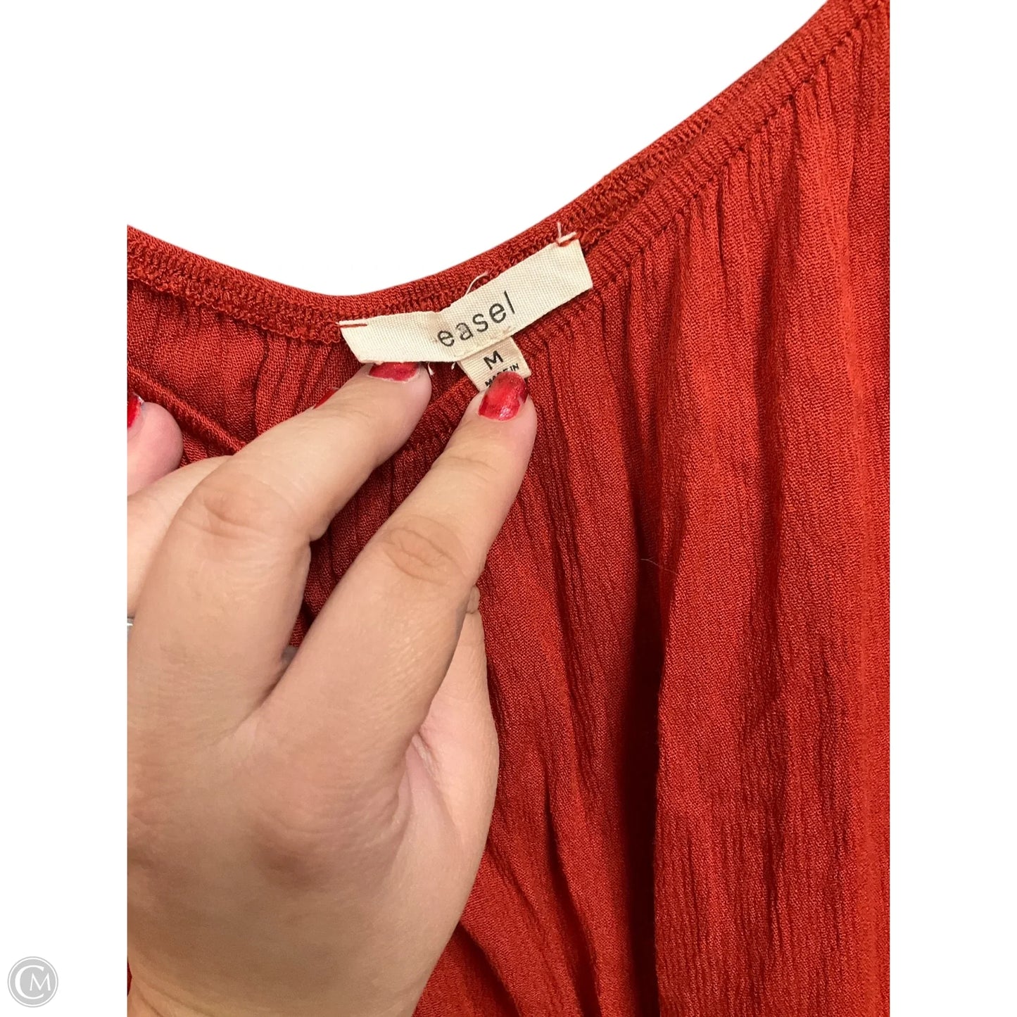 Blouse 3/4 Sleeve By Easel In Orange, Size: M