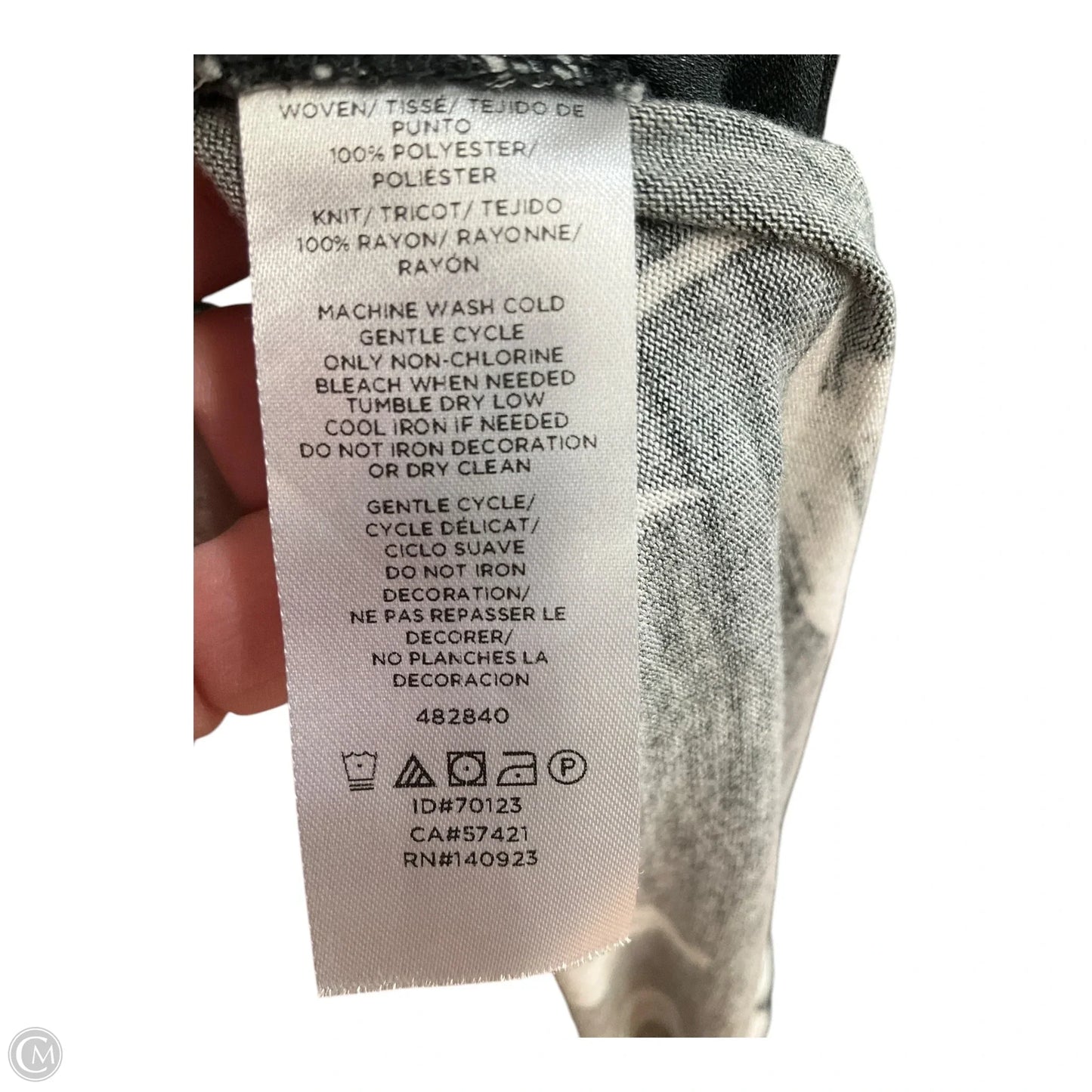 Top Sleeveless By Loft In Black & White, Size: S