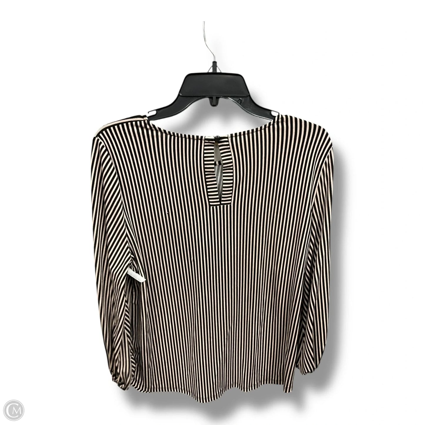 Top 3/4 Sleeve By Adrianna Papell In Striped Pattern, Size: M