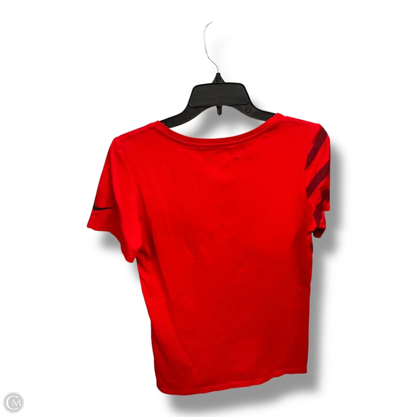 Athletic Top Short Sleeve By Nike Apparel In Red, Size: S