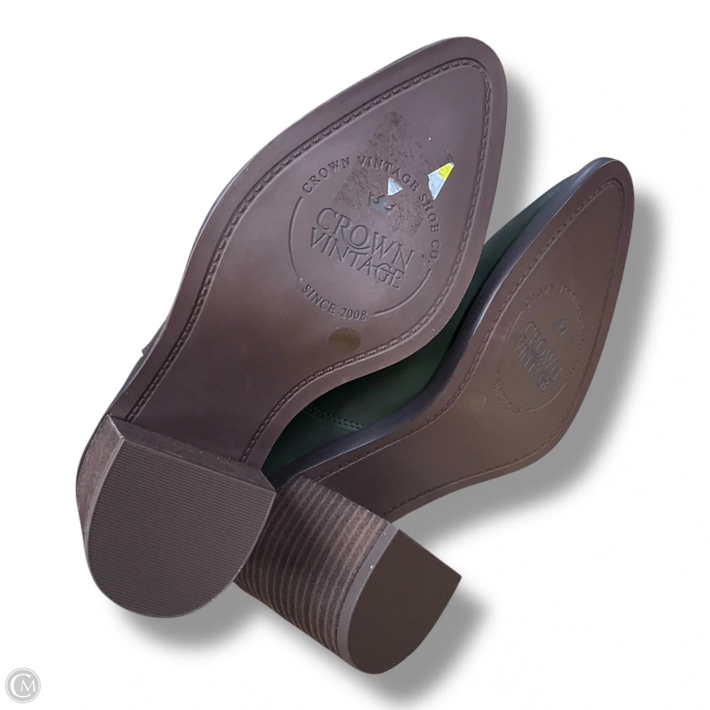 Boots Ankle Heels By Crown Vintage In Green, Size: 6