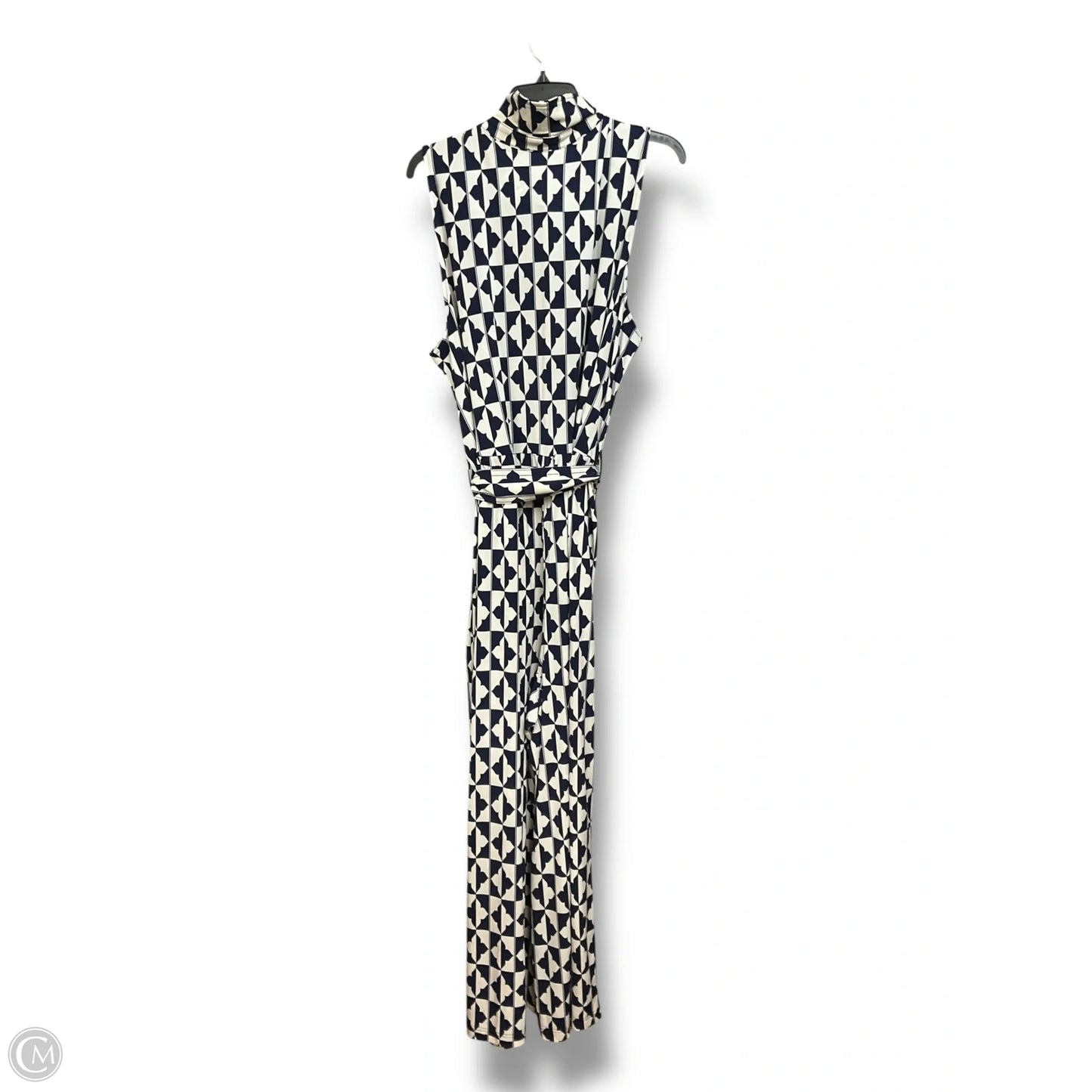 Jumpsuit By Lane Bryant In Blue & White, Size: 3x