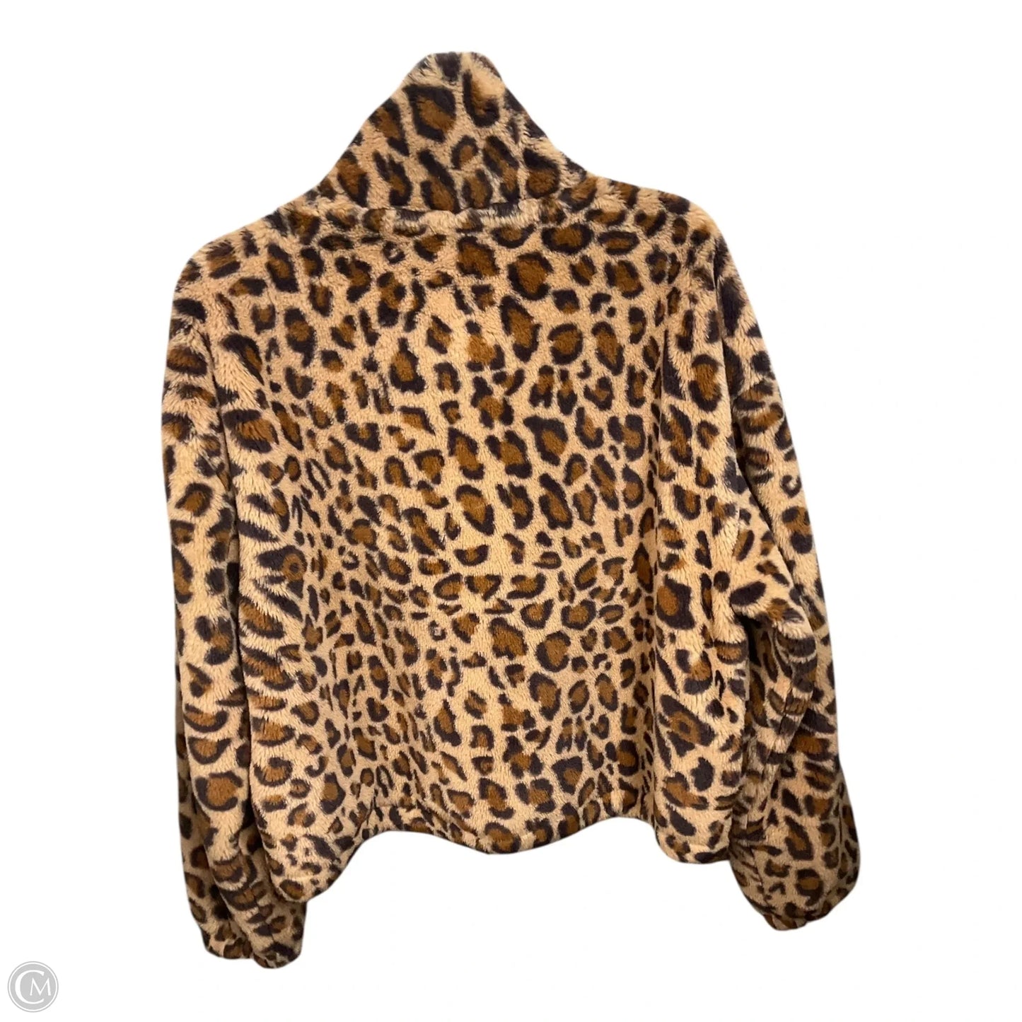 Jacket Fleece By Clothes Mentor In Animal Print, Size: L