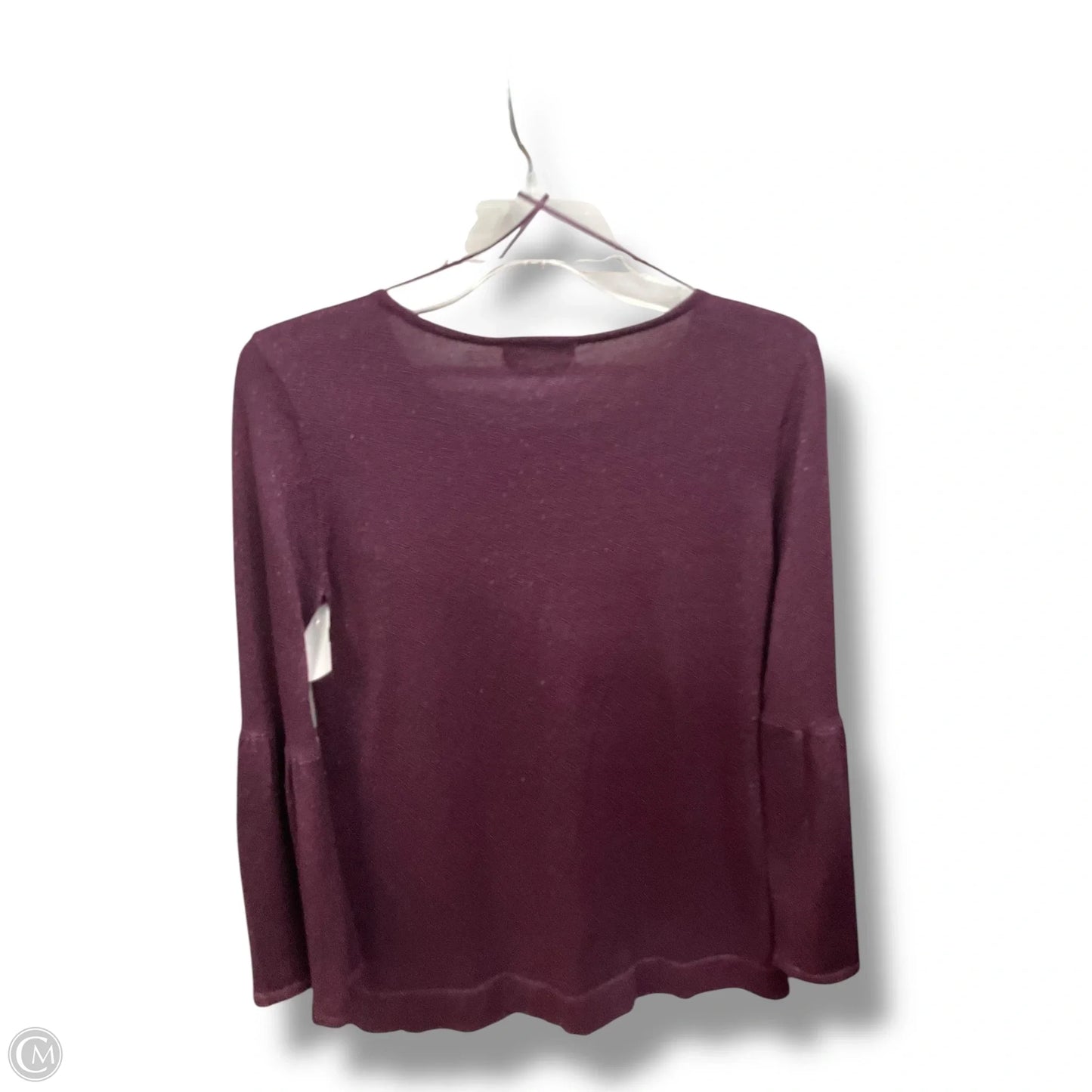 Top Long Sleeve By Calvin Klein In Purple, Size: M