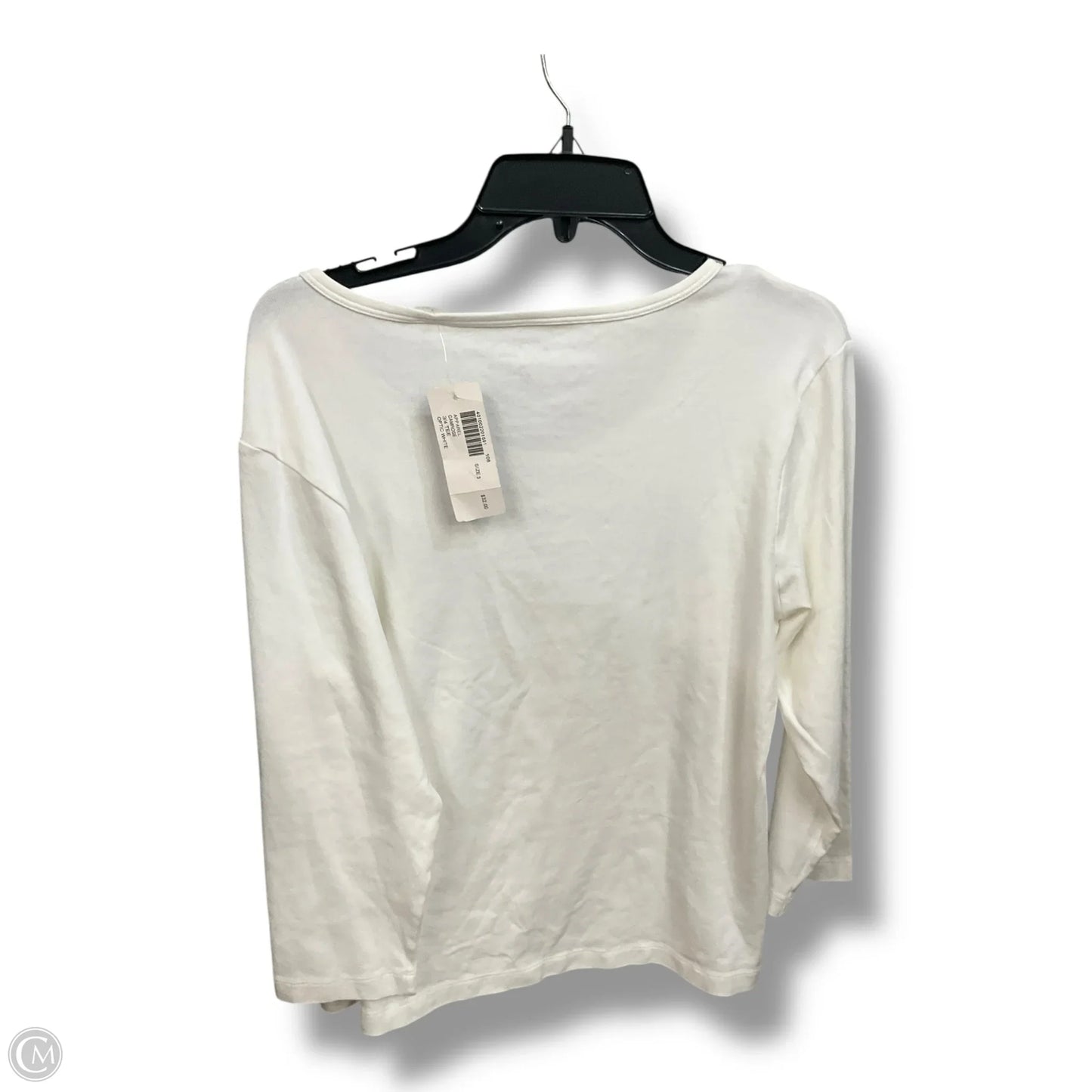 Top Long Sleeve Basic By Chicos In White, Size: Xl