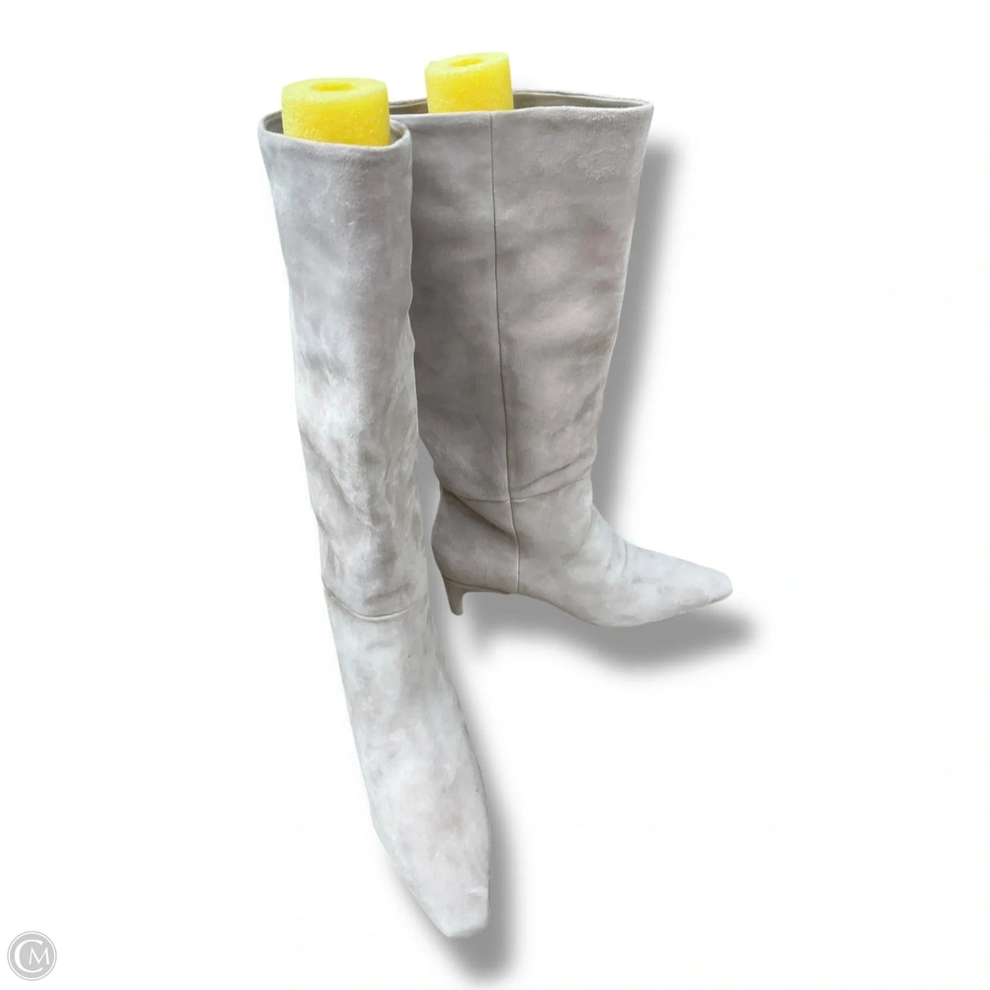 Boots Mid-calf Heels By Steve Madden In Beige, Size: 8.5