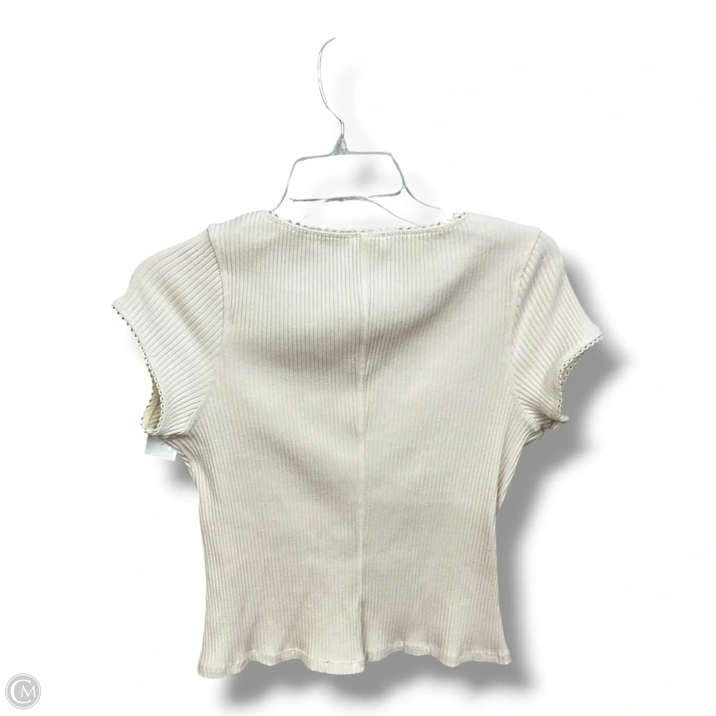 Top Short Sleeve Basic By Free People In Cream, Size: L