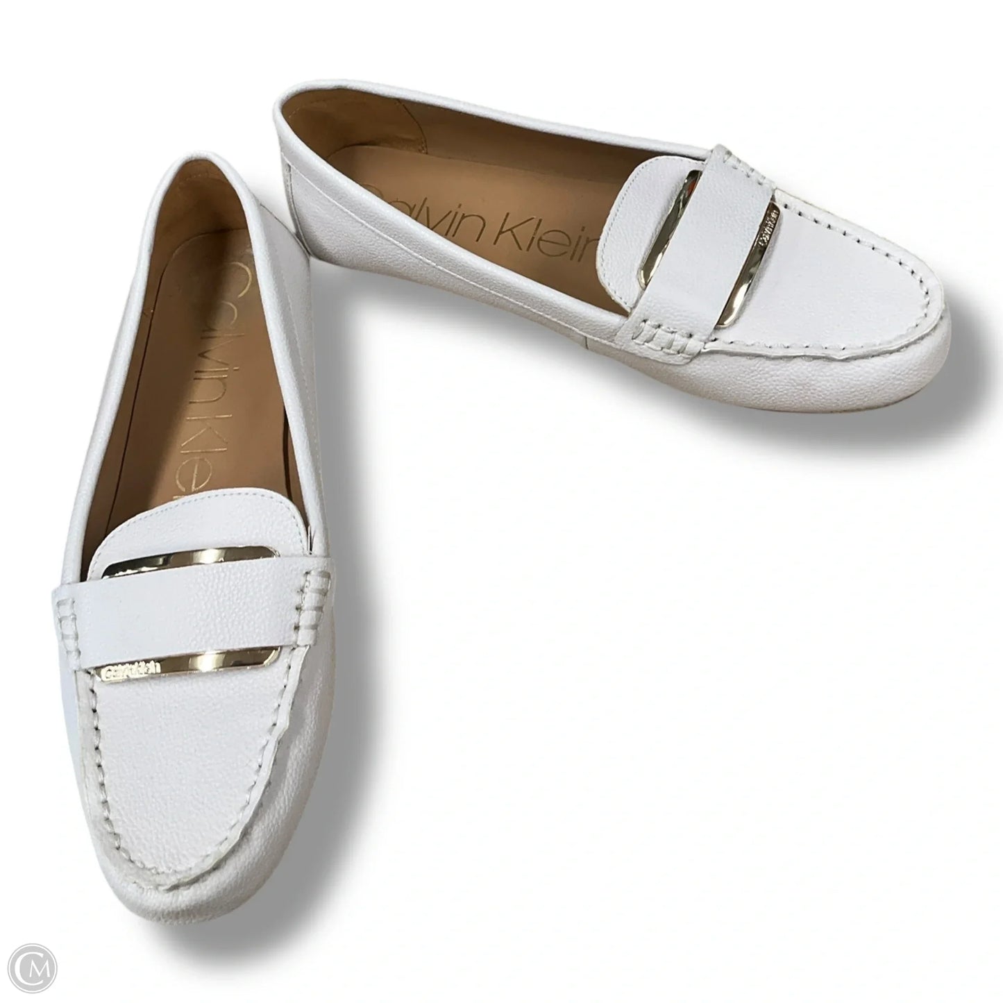 Shoes Flats By Calvin Klein In Cream, Size: 10