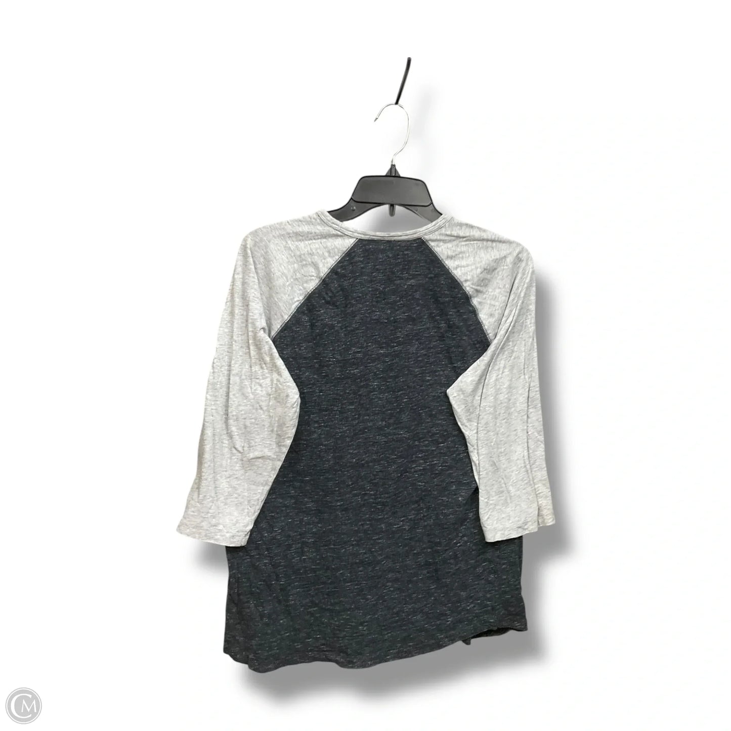 Top Long Sleeve Basic By Express In Black & Grey, Size: M
