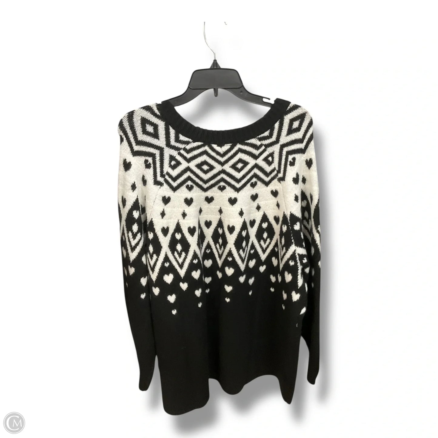 Sweater By Torrid In Black & White, Size: 3x