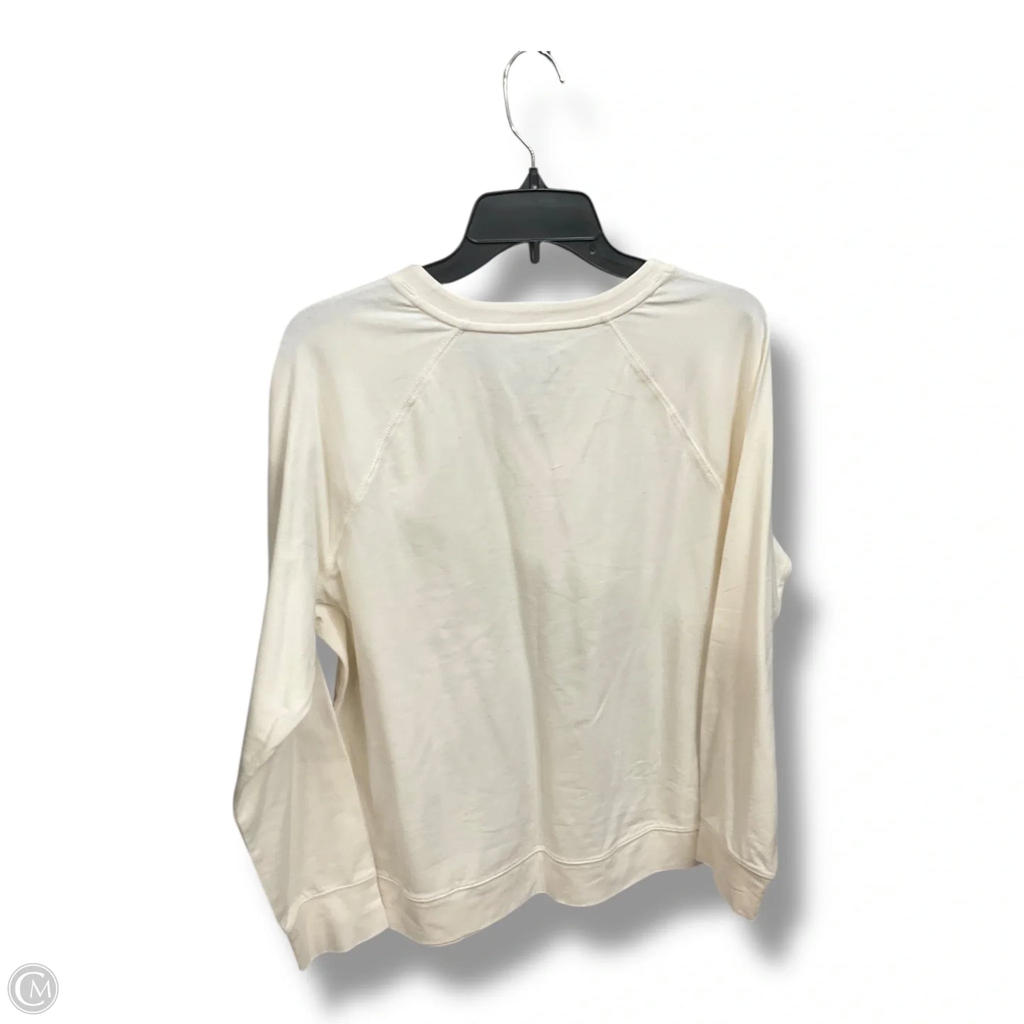Top Long Sleeve Basic By D&co. In Cream, Size: L