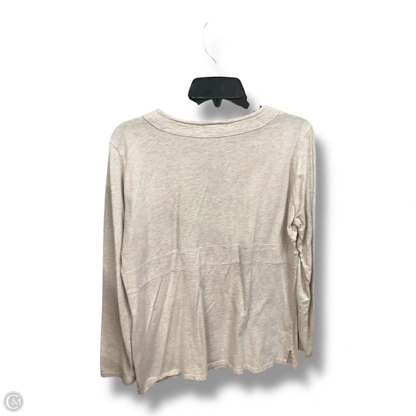 Top Long Sleeve Basic By Eddie Bauer In Cream, Size: L