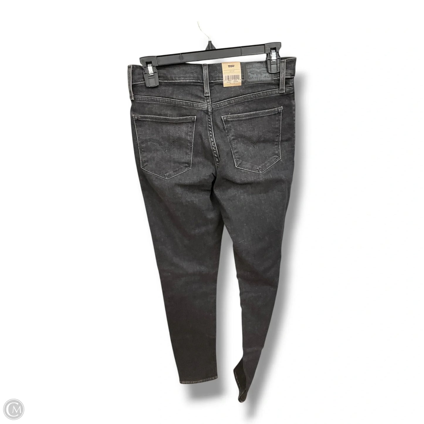 Jeans Skinny By Levis In Black Denim, Size: 4