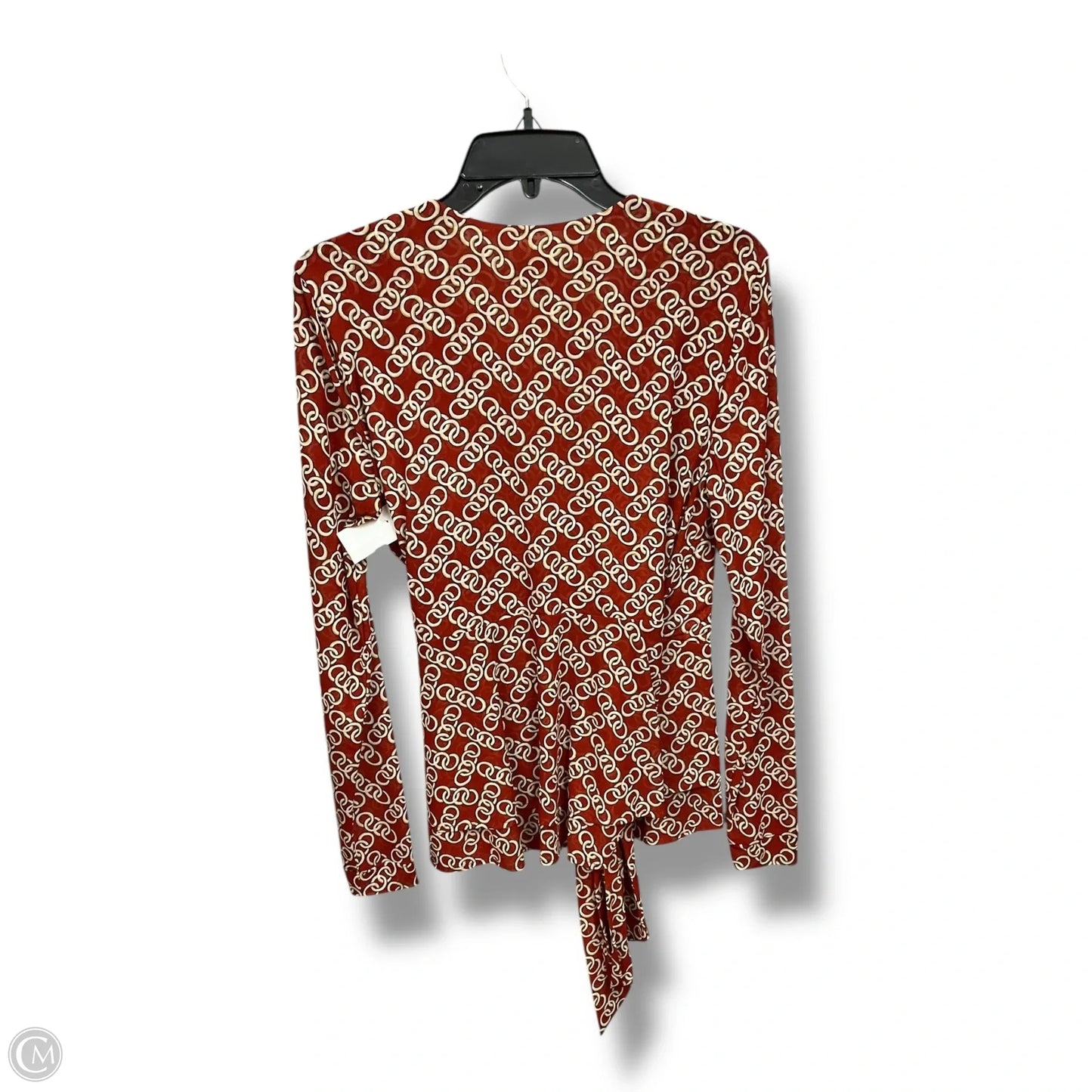 Top Long Sleeve By Cabi In Orange & Yellow, Size: M