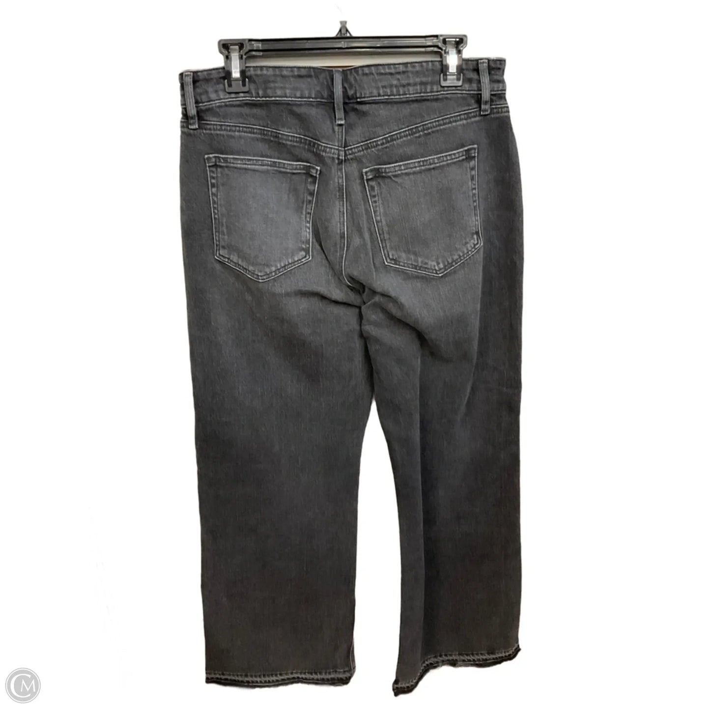 Jeans Wide Leg By Loft In Black Denim, Size: 8