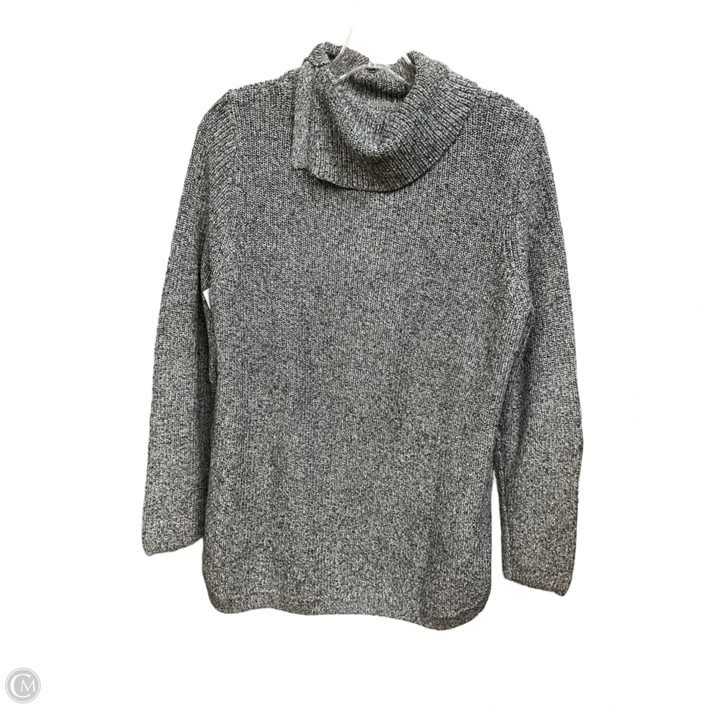 Sweater By Talbots In Black & Grey, Size: L