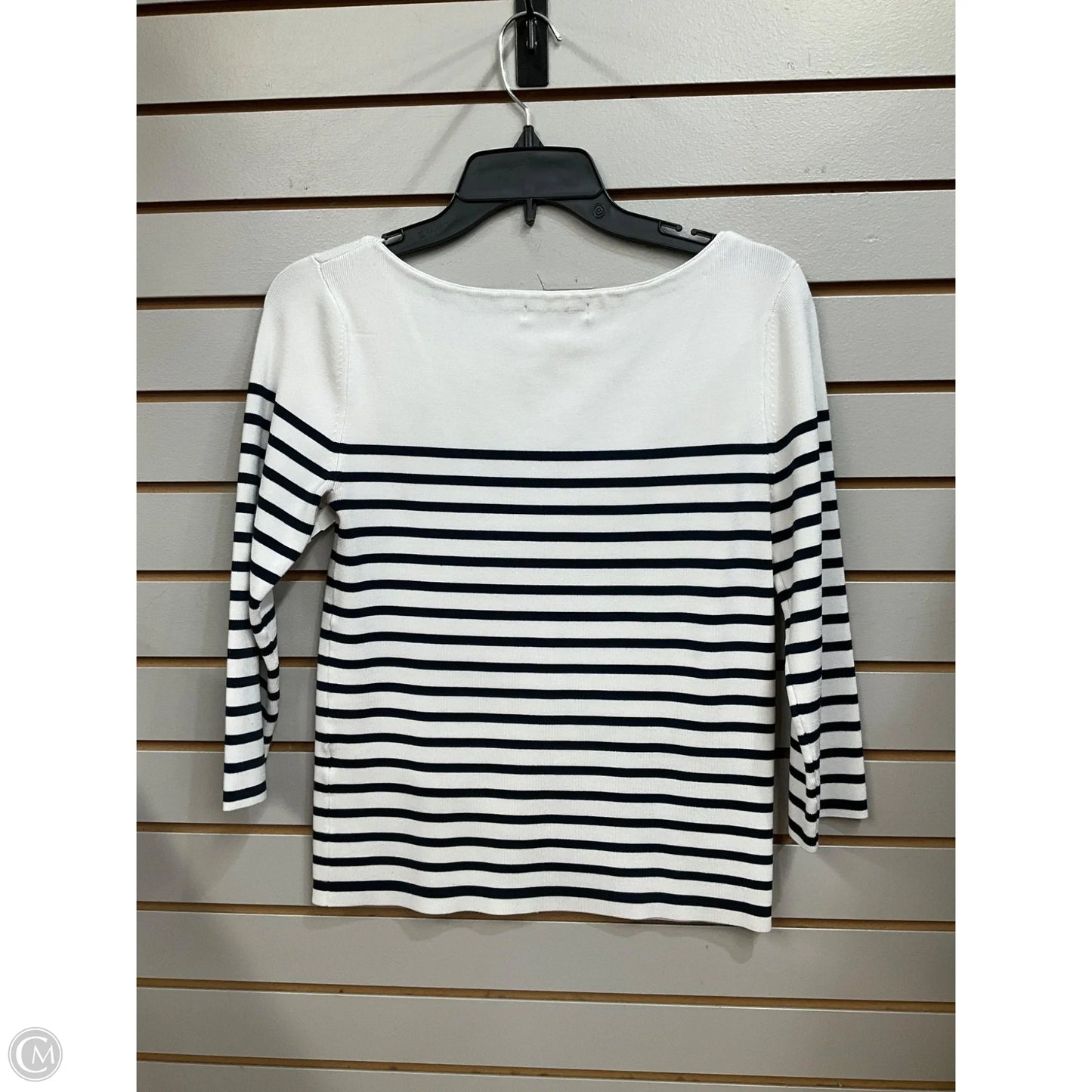 Top Long Sleeve Basic By Banana Republic In Striped Pattern, Size: S
