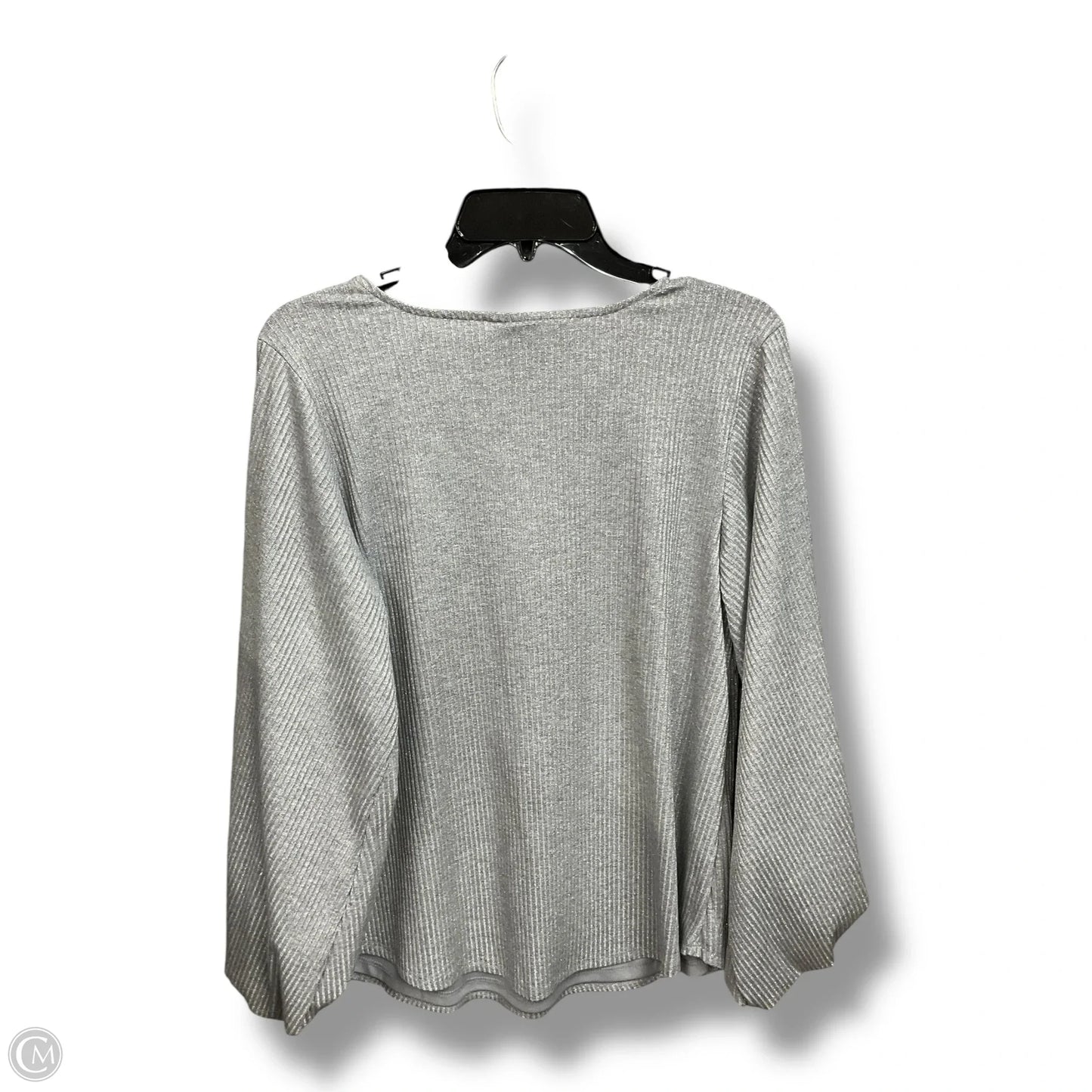 Top Long Sleeve By Cmc In Silver, Size: S