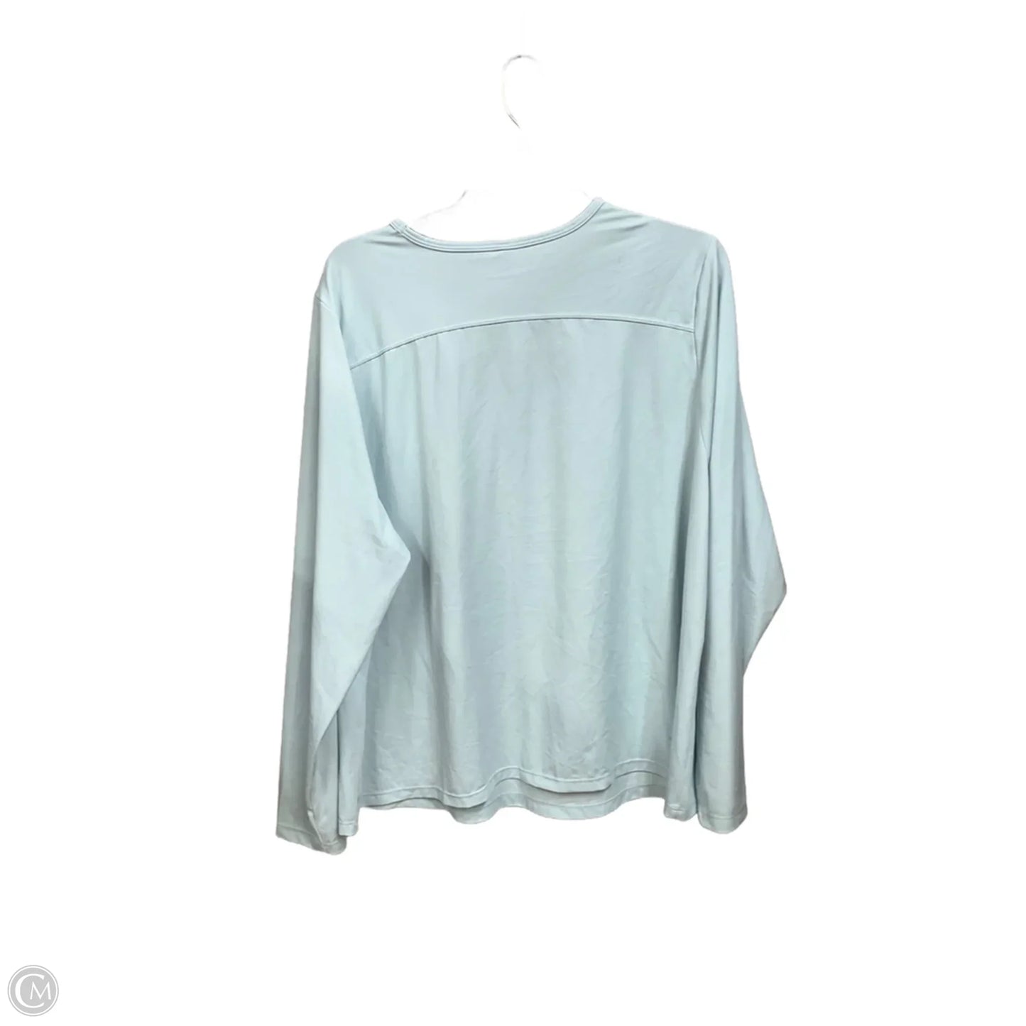 Athletic Top Long Sleeve Crewneck By Mta Sport In Blue, Size: 3x