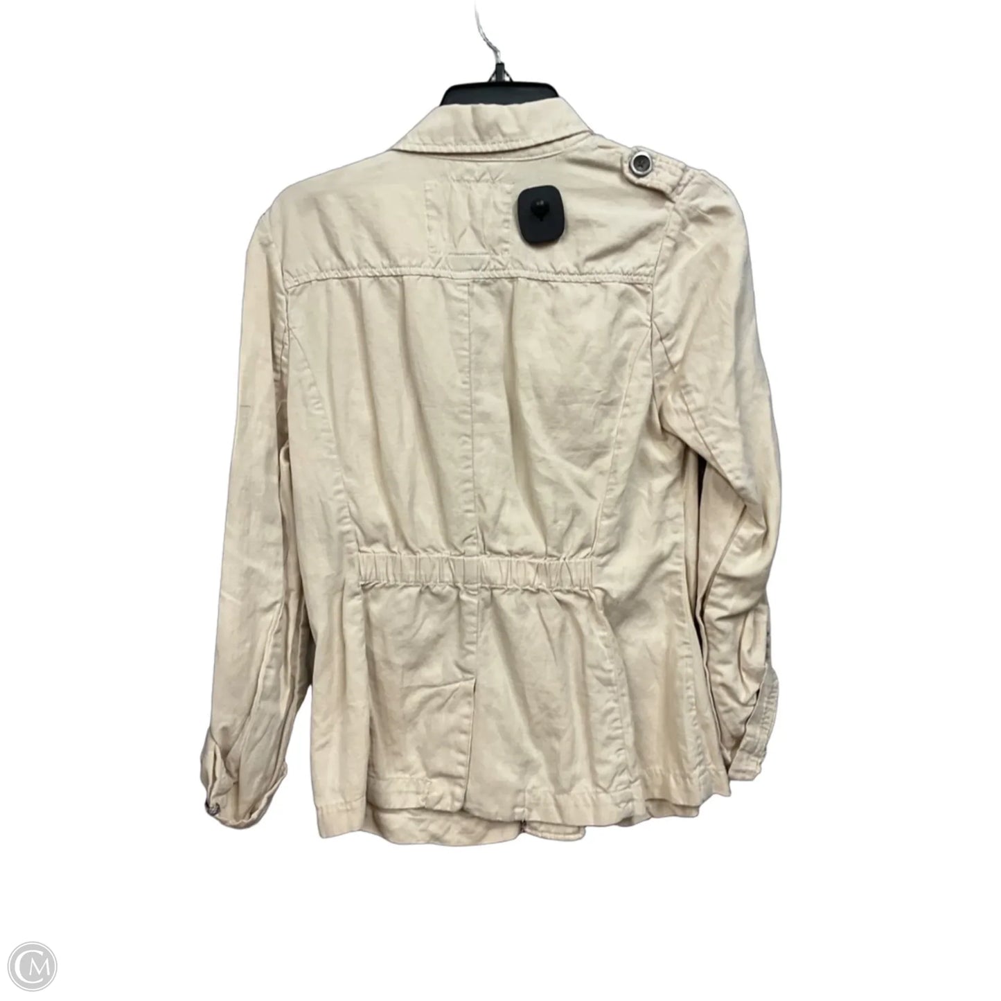 Jacket Utility By Clothes Mentor In Cream, Size: M