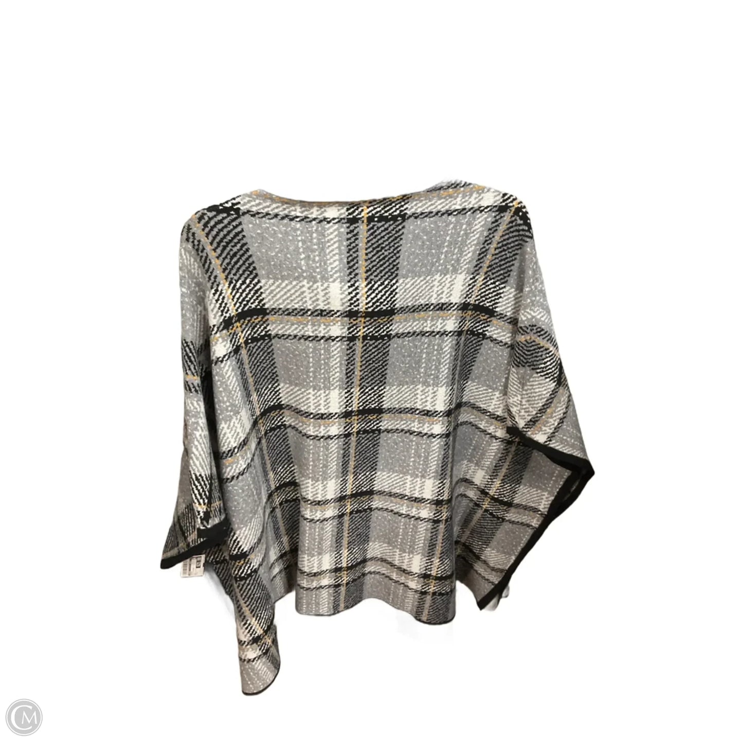Poncho By Tahari In Plaid Pattern, Size: L