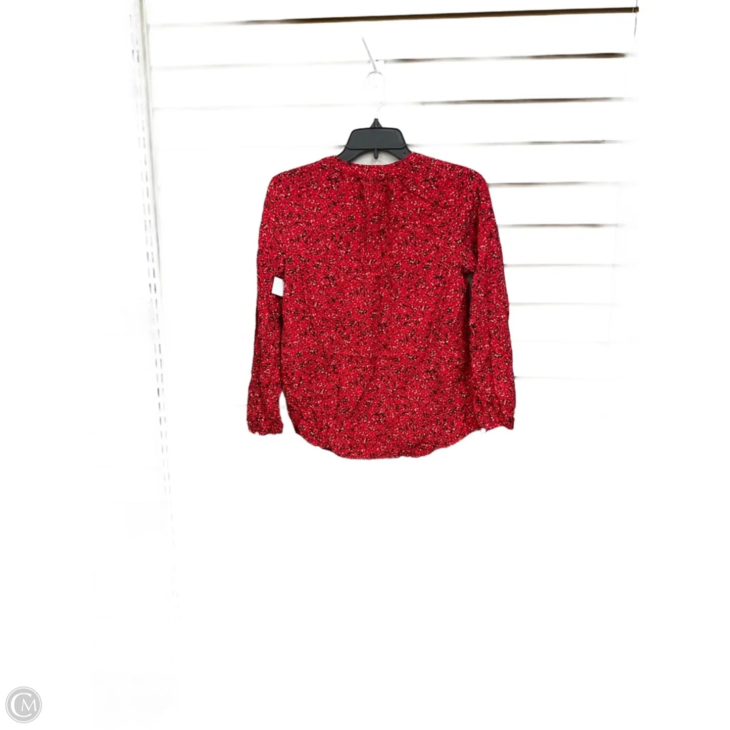 Top Long Sleeve By Old Navy In Black & Red, Size: S
