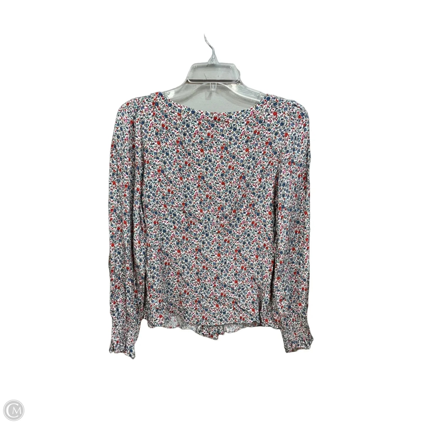 Blouse Long Sleeve By Loft In Floral Print, Size: M