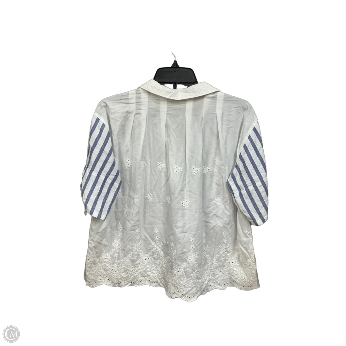 Top Short Sleeve By Cmc In Striped Pattern, Size: S
