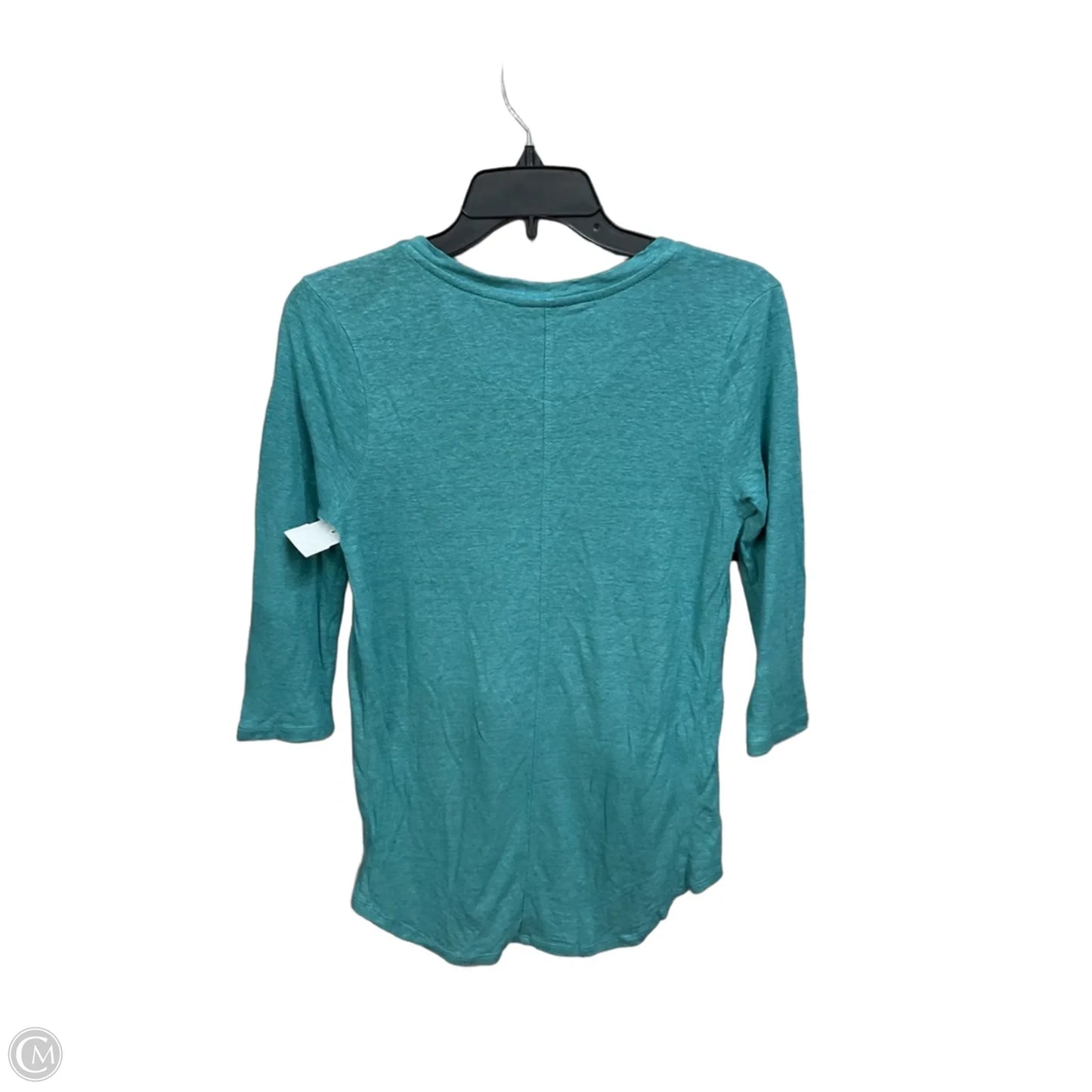 Top 3/4 Sleeve Basic By Lucky Brand In Teal, Size: Xs