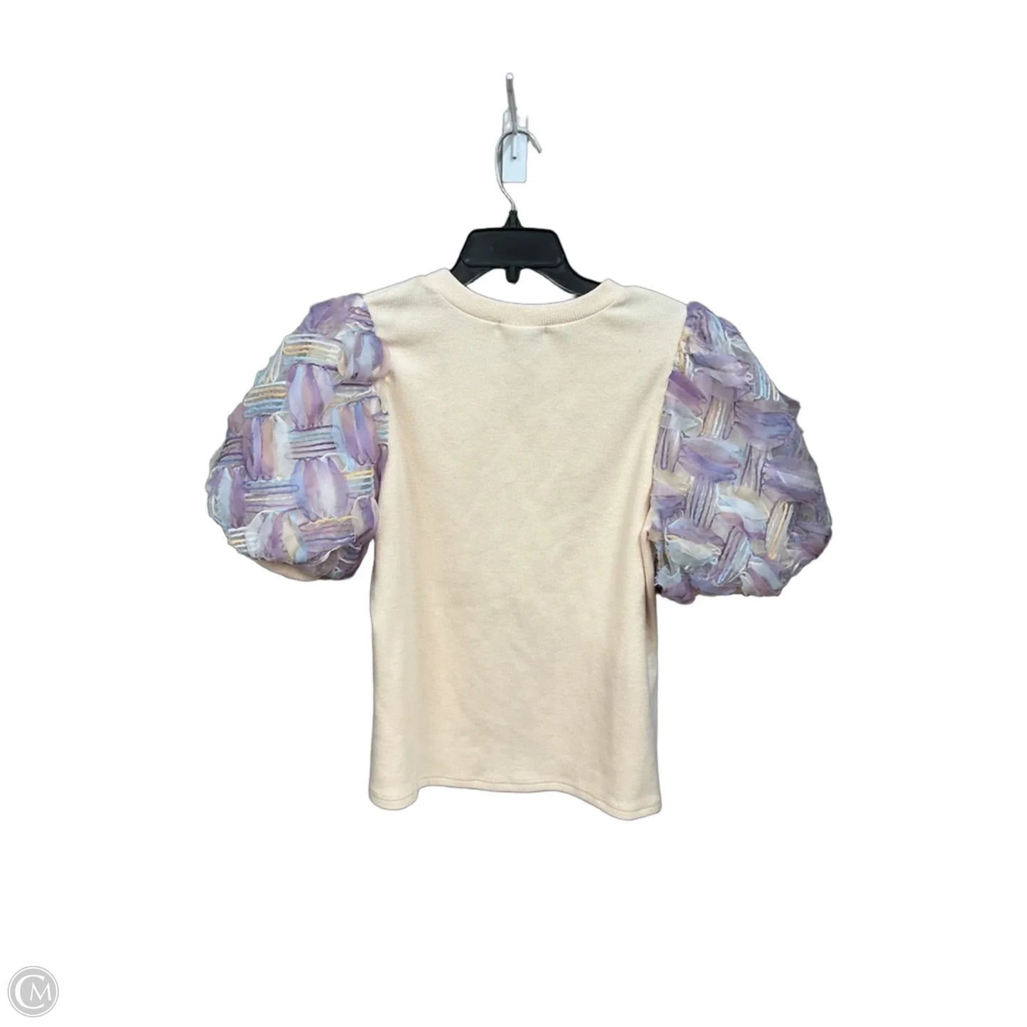 Top Short Sleeve By Entro In Cream, Size: L